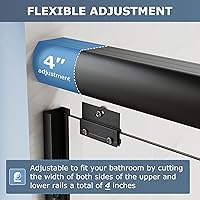 Vista 81 de SUNNY SHOWER B020, puertas de regadera deslizantes sin marco (56 - 60 x 72 pulgadas), cristal de 1/4 pulgada, acabado cromo