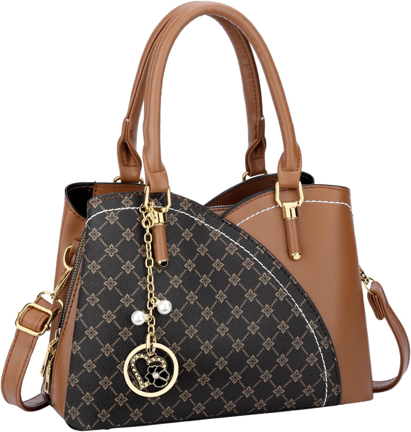 KKXIU Triple Compartments Purses and Handbags for Women Fashion Ladies Satchel Shoulder Top Handle Bag KKXIU Triple Compartments Purses and Handbags for Women Fashion Ladies Satchel Shoulder Top Handle Bag