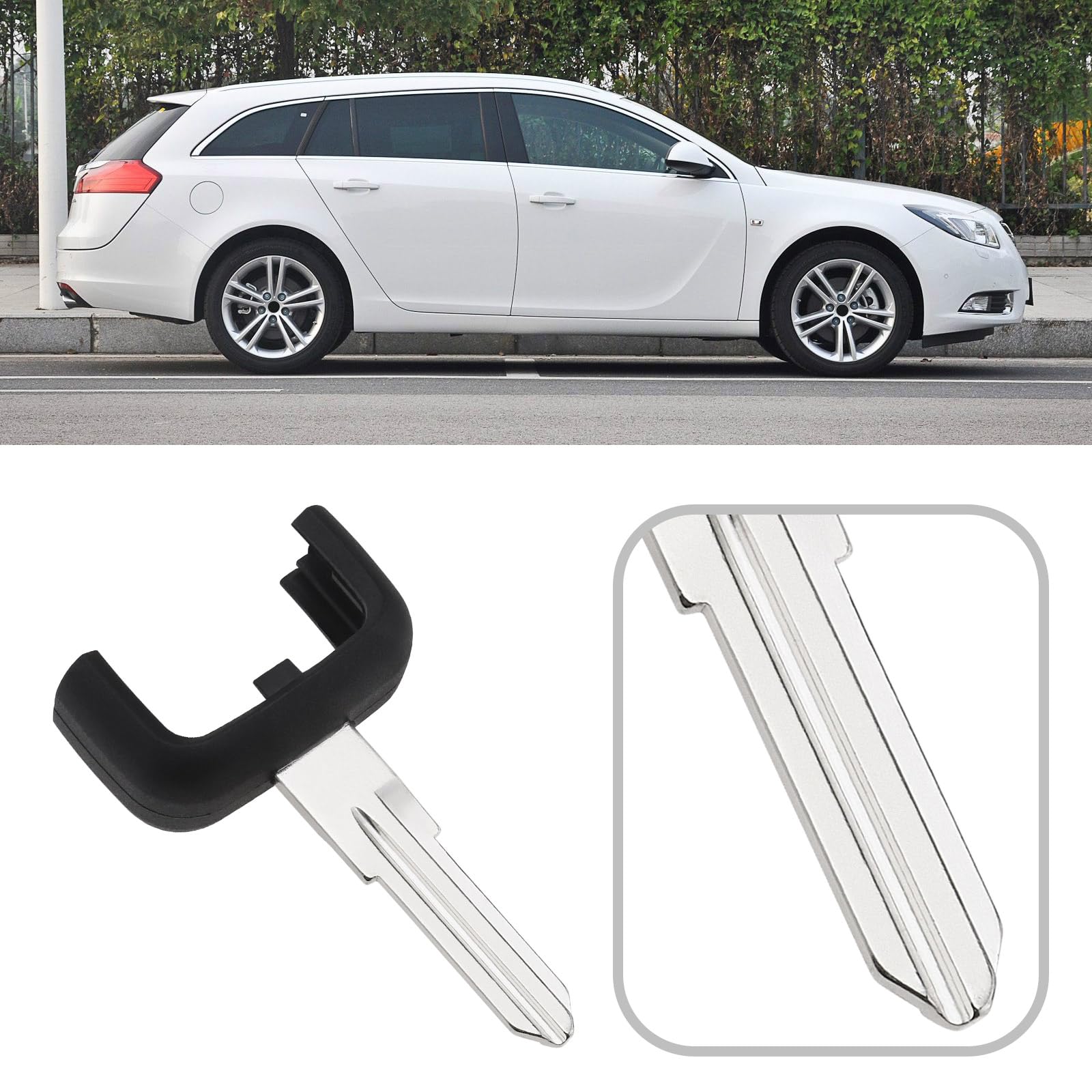 LT Easiyl 2pcs Car Remote Key Head Car Key Blank HU46 Auto Remote Key Blank Compatible with Vauxhall Compatible with Opel Astra Corsa Zafira Automotive Key Accessories - Image 4