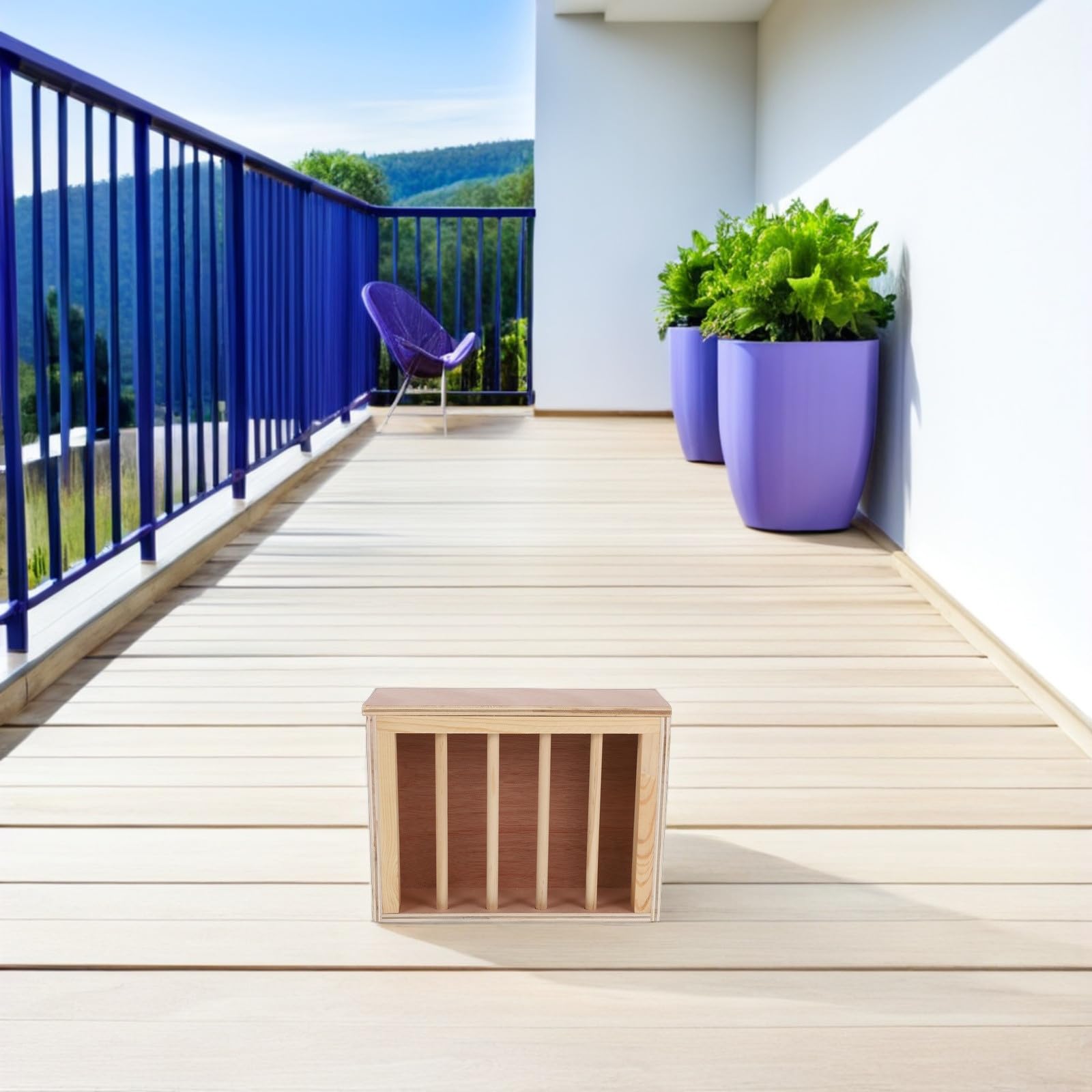 Râtelier à Foin pour Lapins Bois Distributeur de Foin Mural Mangeoire pour Petits Animaux et Cobayes Alimentation Continue