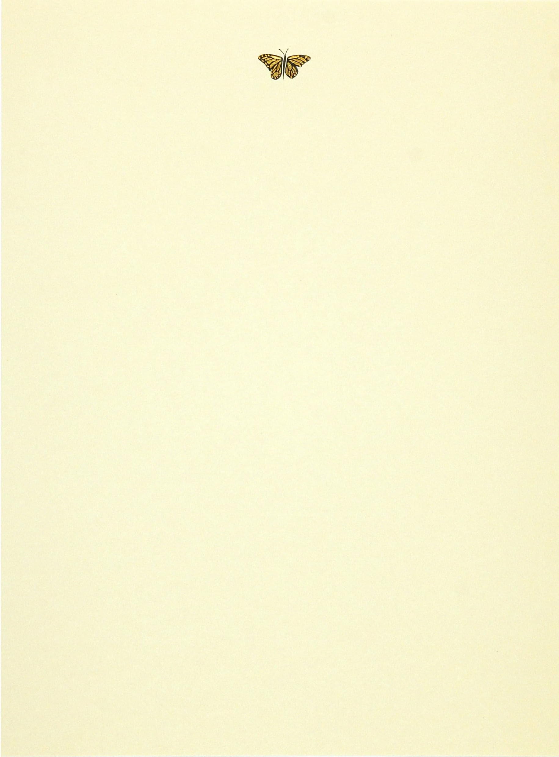 Gold Butterfly (Stationery) (Letter-Perfect Stationery Series)