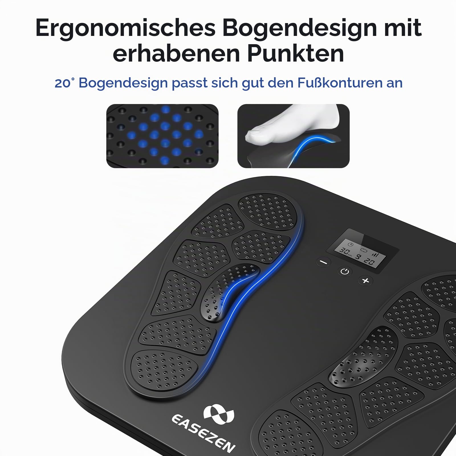 Medic EMS & TENS Fußmassagegerät Elektrisch, Füße Durchblutungs-Stimulator mit 10 Modi und 20 Intensitätsstufen zur Verbessert die Durchblutung, Linderung von Schmerzen, Geschwollenen und Neuropathie