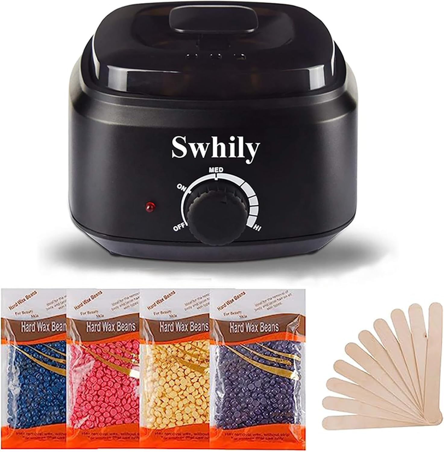 Waxing Kit Wax Warmer, Home Waxing Heater Hair Removal Machine Kit with 4 Bags Wax Beans 10 Wax Applicator Sticks for Women Men Body, Face, Legs, Arms Waxing Kit Wax Warmer, Home Waxing Heater Hair Removal Machine Kit with 4 Bags Wax Beans 10 Wax Applicator Sticks for Women Men Body, Face, Legs, Arms
