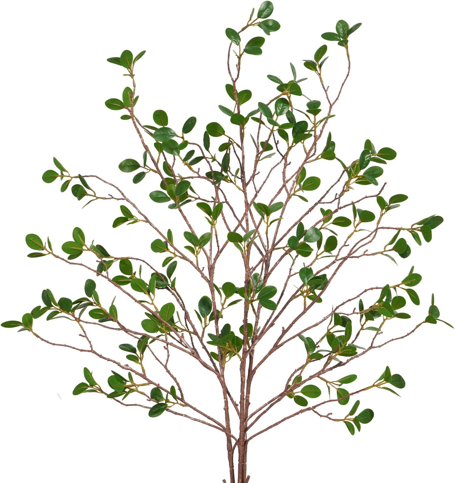 Dolicer 3 pcs 43'' Faux Greenery Stems Leaf Spray, Artificial Ficus Branches and Ficus Stems for Vase, Faux Decorative Banyan Twig Plants for Home Office Banquet Party Decor