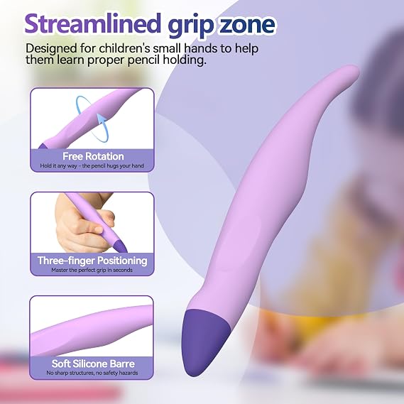 2 Pack Kid-Friendly Stylus Pens for Touch Screens,Tablet Stylus Pen Purple Blue Stylus Universal Touch Screen Capacitive Stylus Compatible with Kindle ipad iPhone