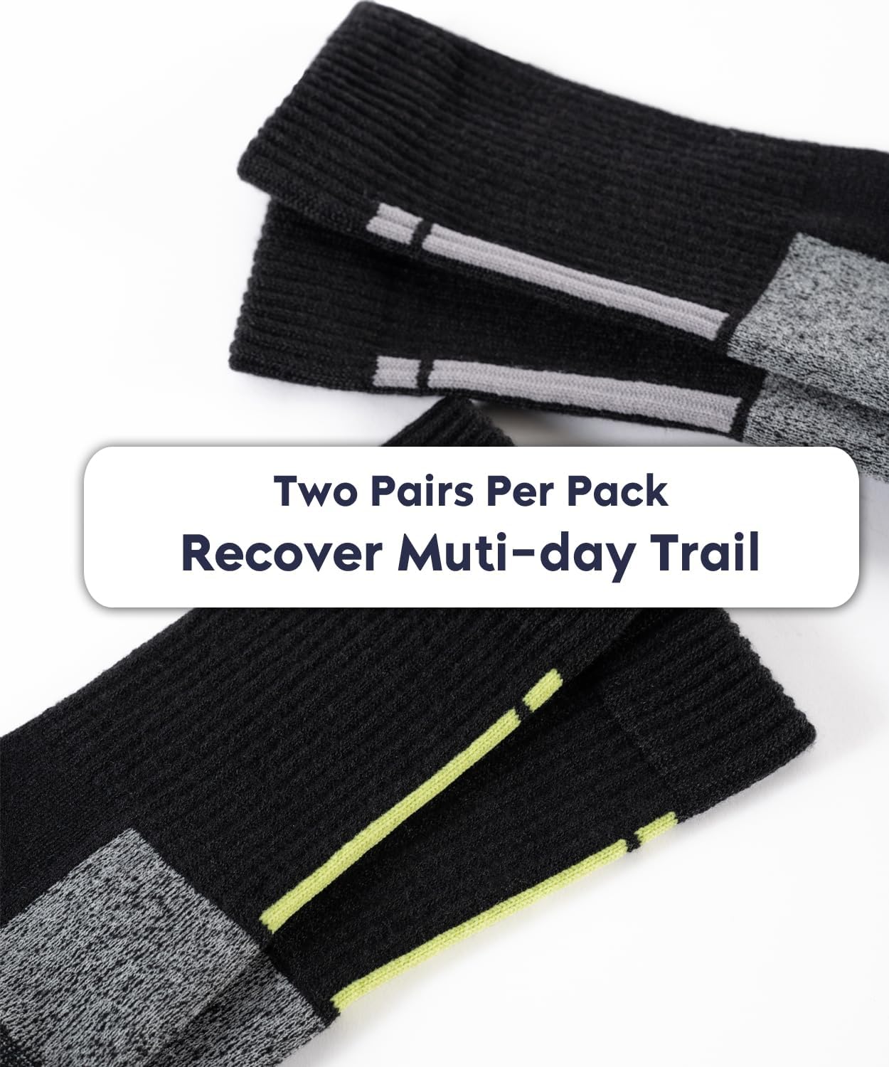 LIXIA Merino Wool Hiking Socks for Men & Women - Thick Athletic Cushion,Anti-Blister,Moisture-Wicking,Anti-Odour 2 Pairs