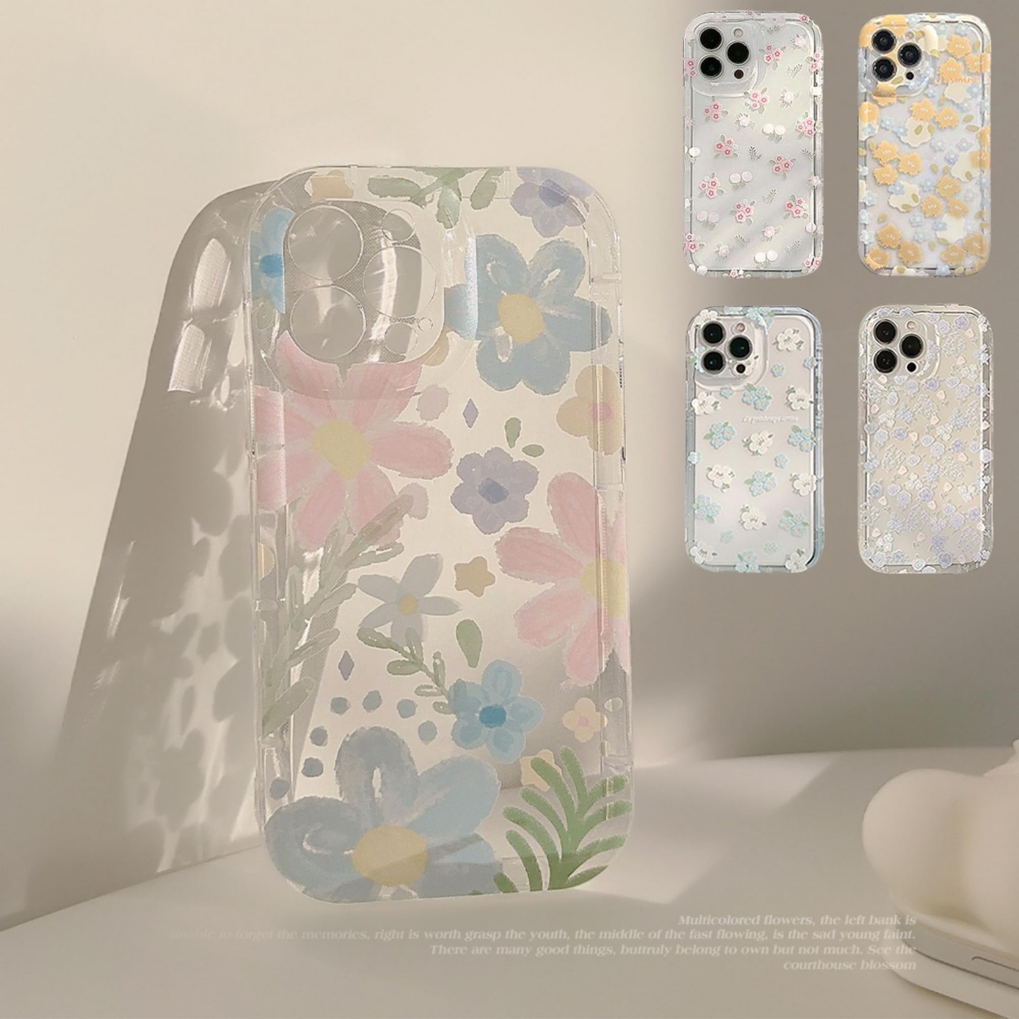 Amazon.co.jp: iphone14ケース 花柄 クリア 透明 かわいい おしゃれ