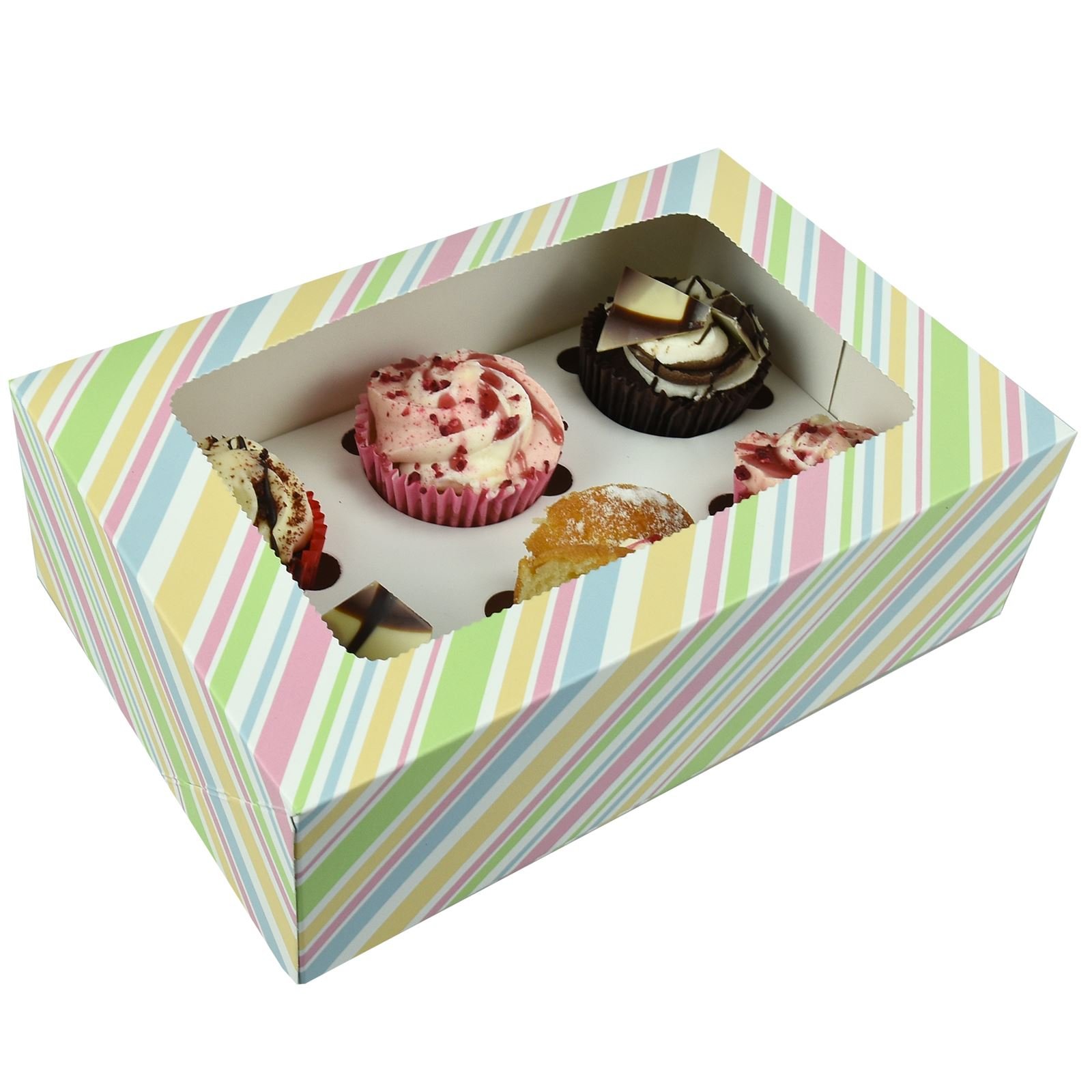 Albert Austin Cupcake Box Sweet Gift Cardboard Christmas Cake Storage Cupcake Carrier (10 X 6)