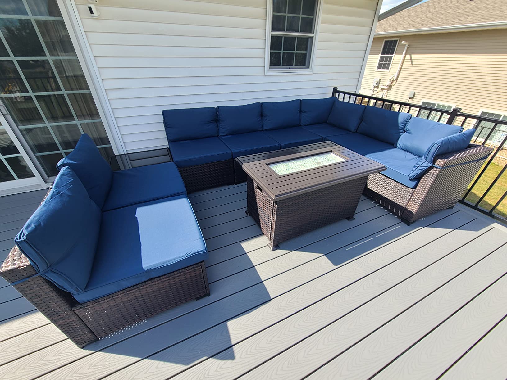 54/mo Finance Delnavik Patio Furniture Set with Fire Pit Table 11