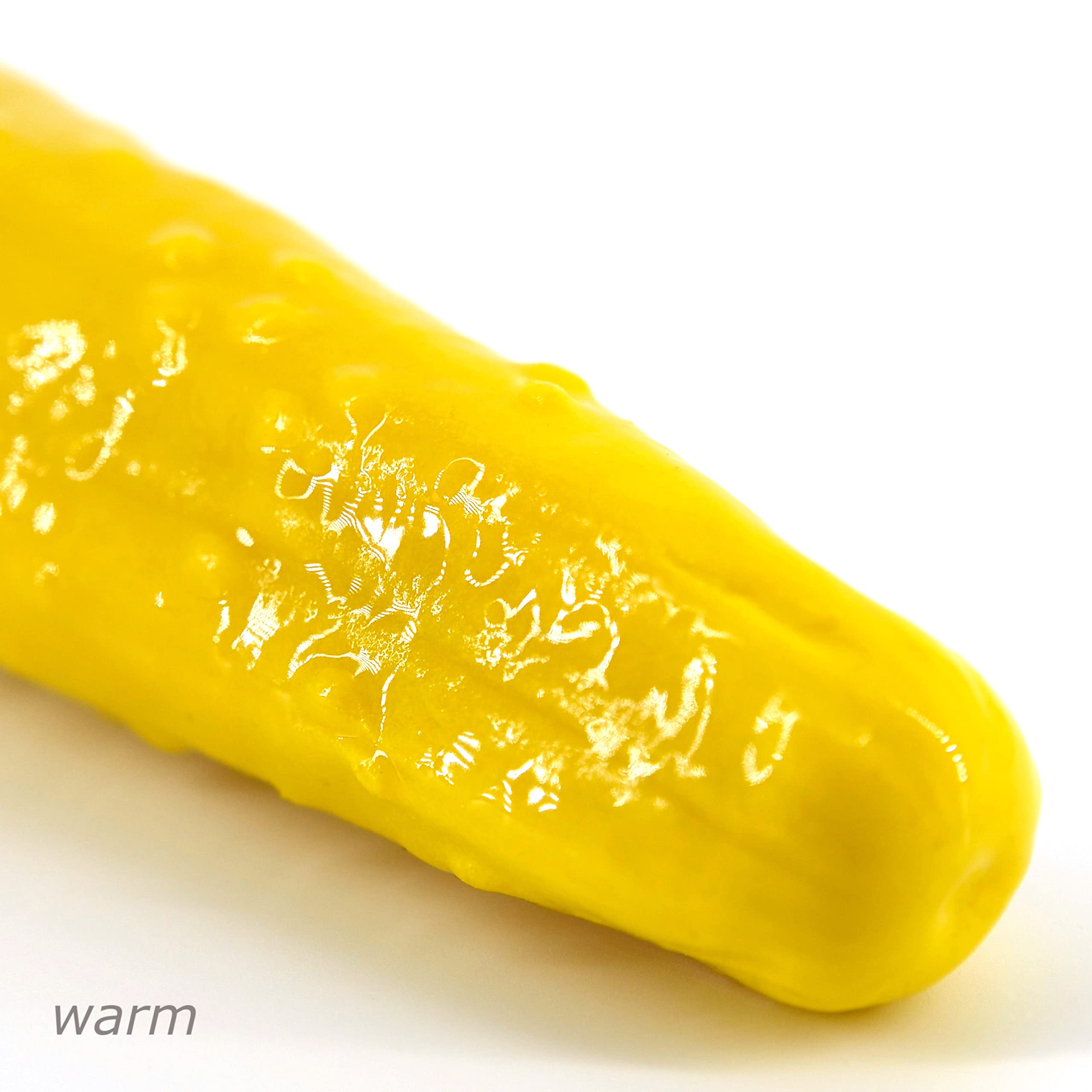 Gartengurke: weicher, geschmeidiger, knubbeliger Gemüsedildo aus Silikon | mit Farbwechsel bei Erwärmung, geruchlos, glänzend, naturgetreu