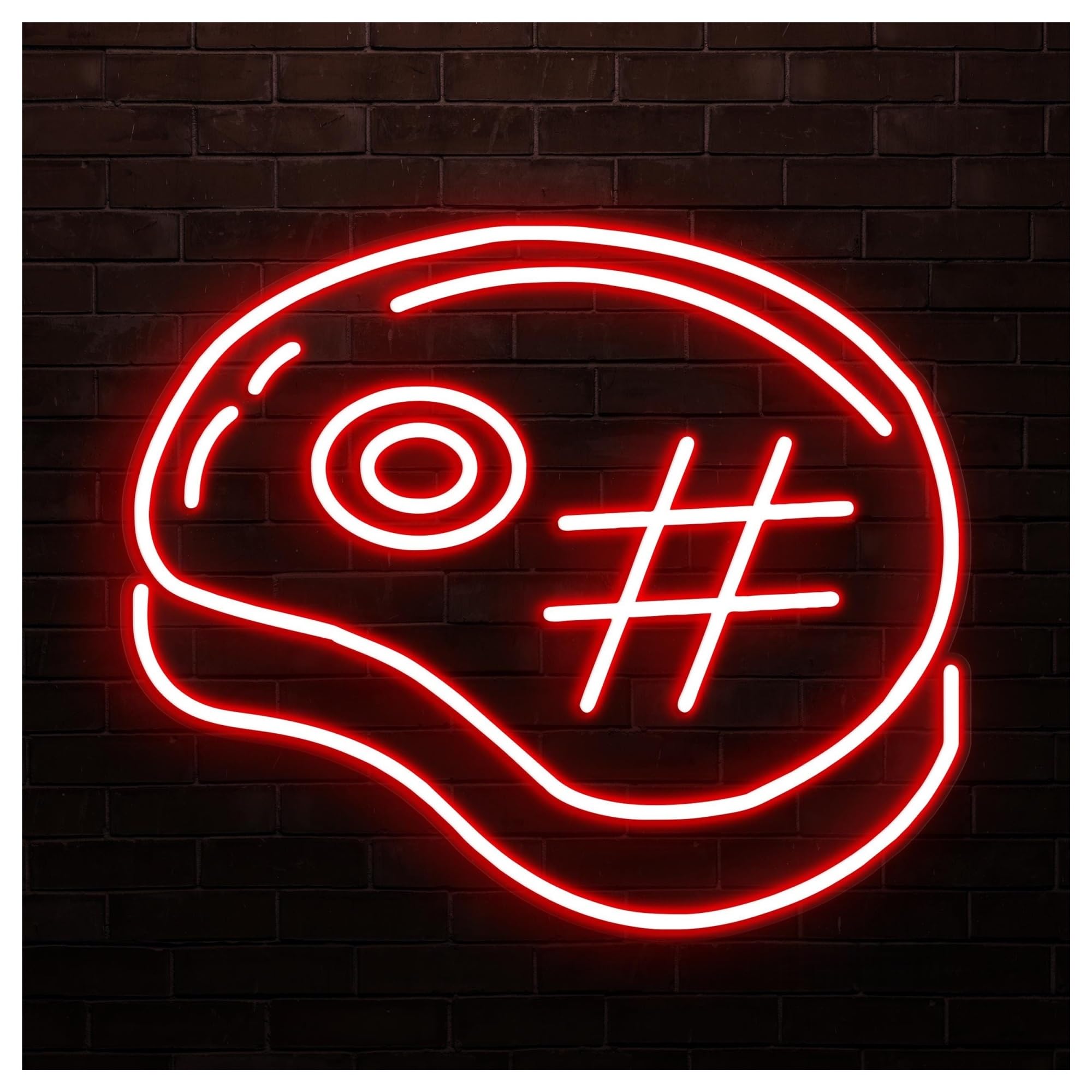 RONGCH Hanging Art Signs Steak Neon Sign, Suitable for Steakhouse Restaurant Decor with Brightness Adjustable 46cm
