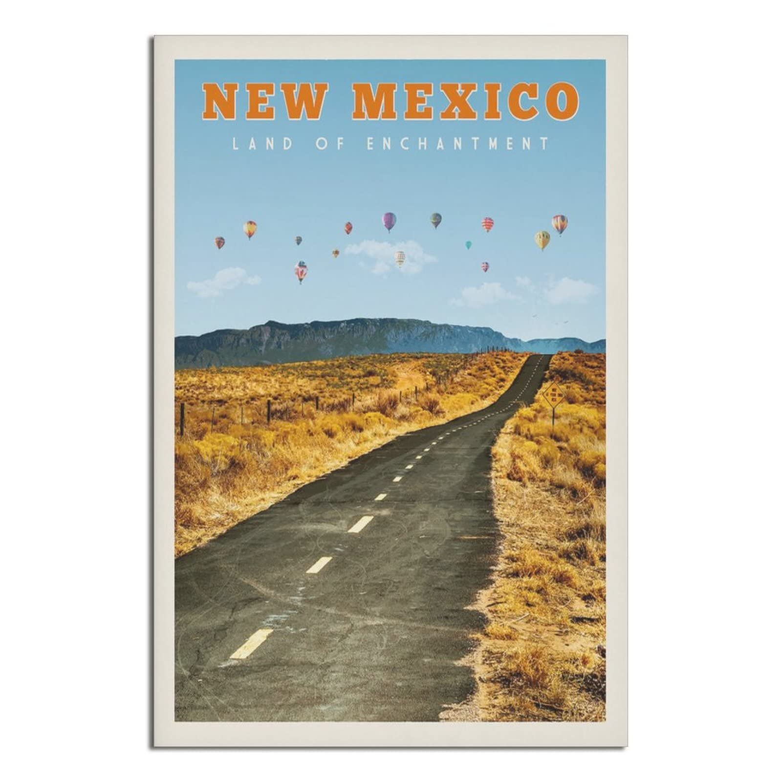 Metal Tin Sign New Mexico Vintage Travel Tin Sign Rustic Decor Cave Coffee Shop Bar Bedroom Home Wall Decor Tin Sign 14x20CM