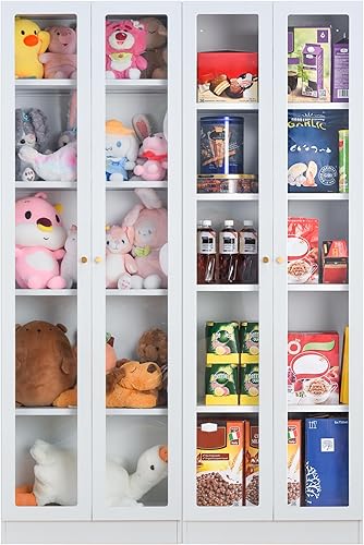 Alvisyd Armario de almacenamiento de archivos de oficina de metal con 4 estantes ajustables para oficina en casa, sala de estar, sala de estudio,