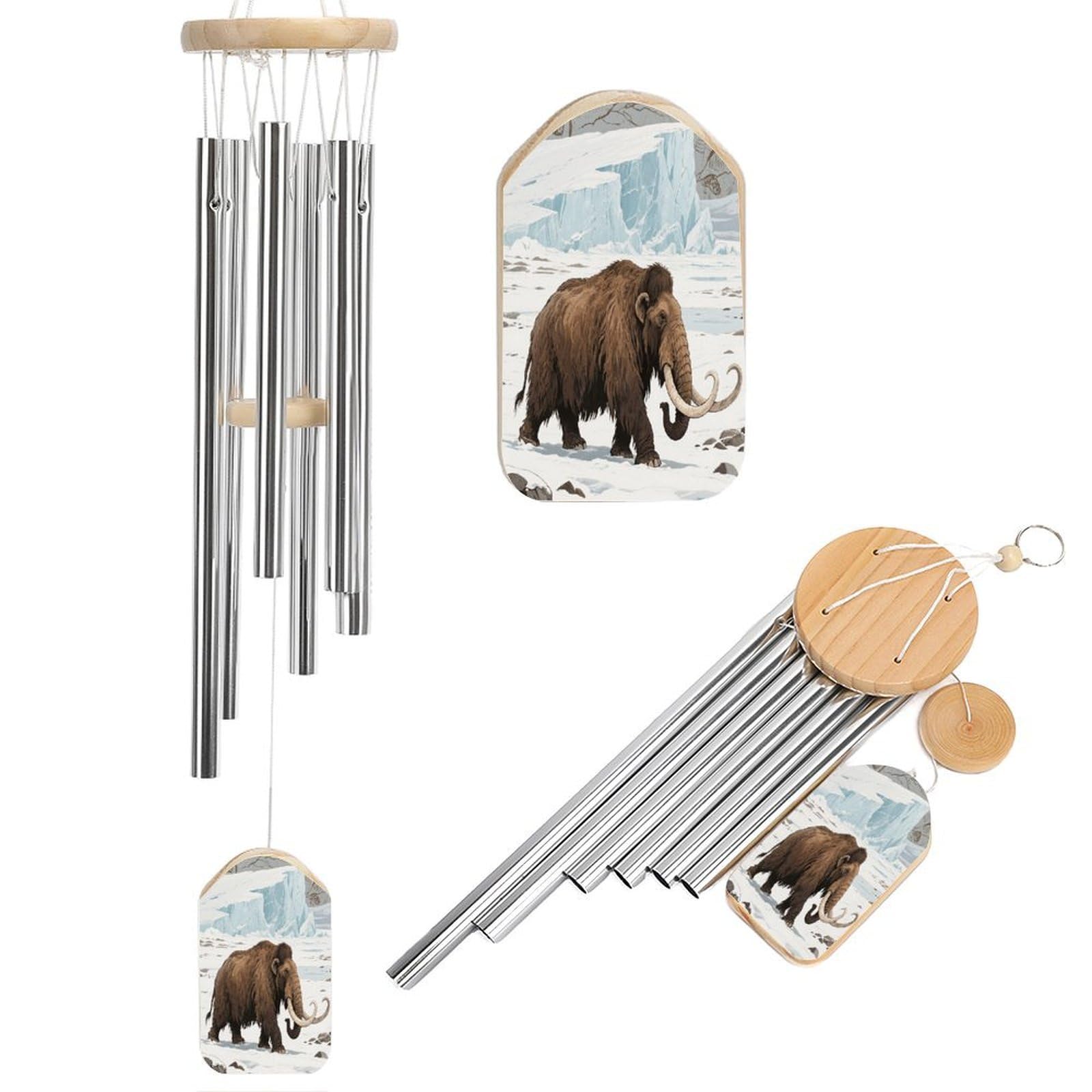 Mammoth Wind Chimes for Outdoor Large Deep Tone Aluminium Wind Chimes Soothing Melodic Sound 20.5" Hanging Metal Windchimes Outdoors Decor for Patio Porch Yard