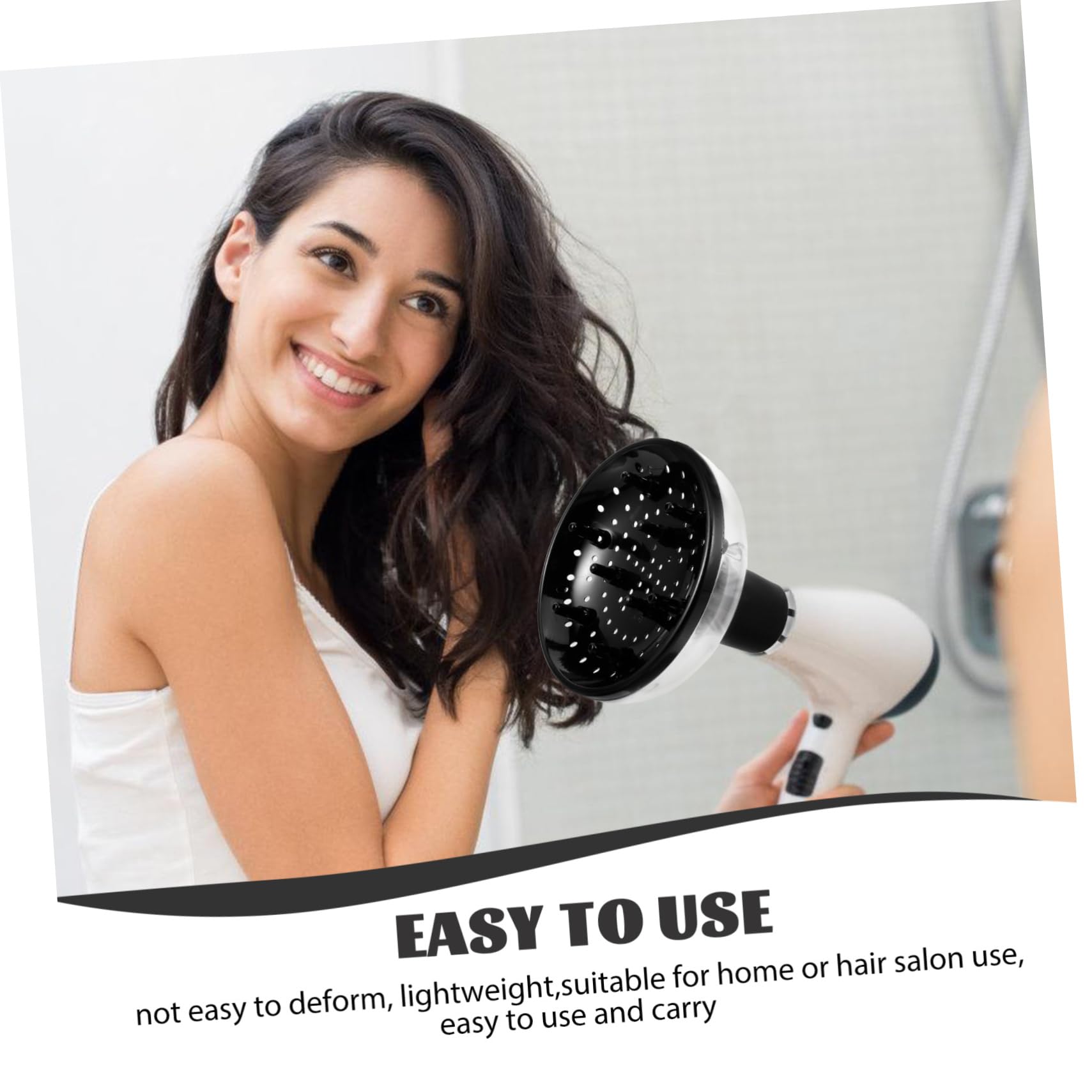 IWOWHERO Hair Diffuser Dryer Diffuser Attachment for Curly Hair Blow Dryer Protective Cover