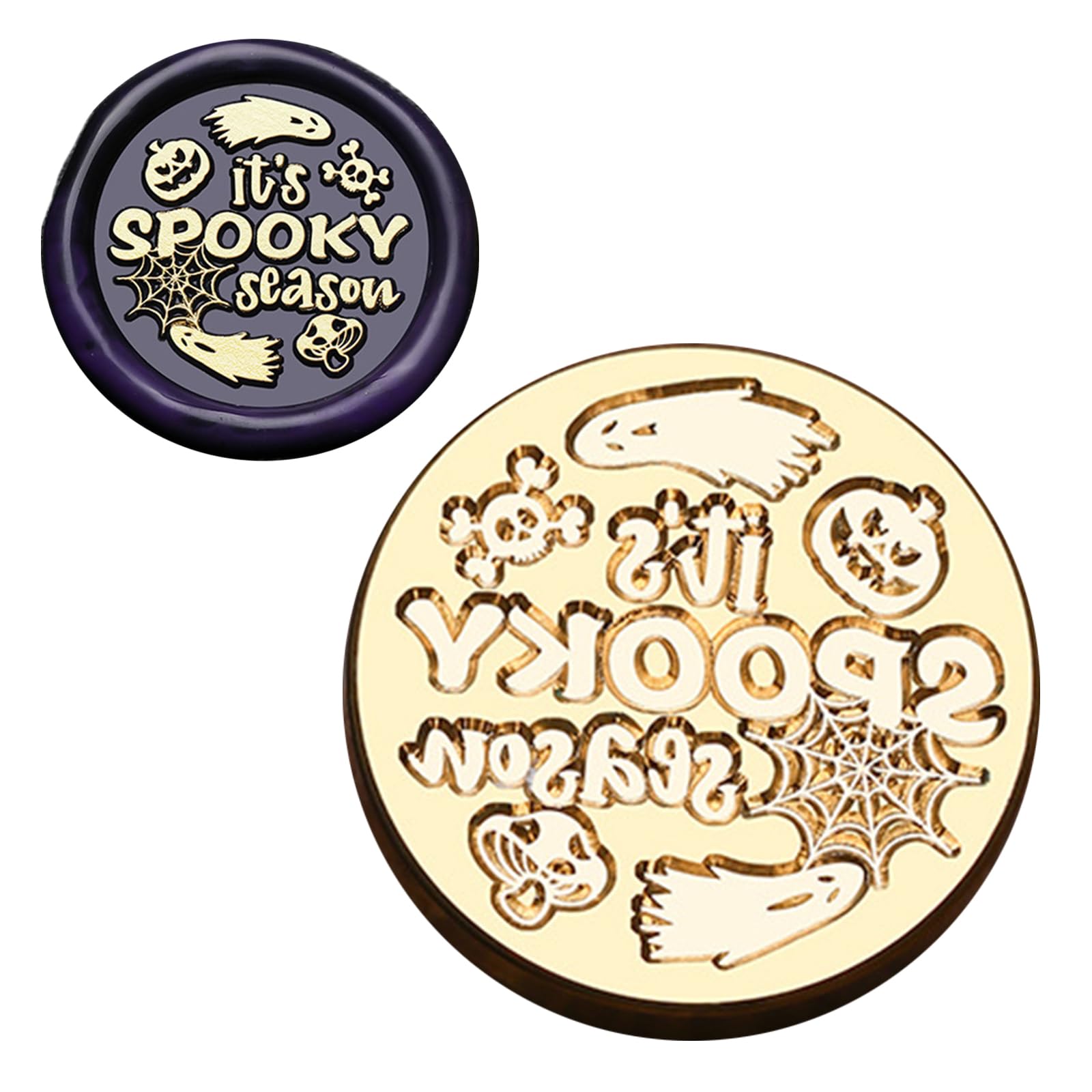 oringnat Halloween Series Waxed Seal Stamp Witch Sealing Waxed Stamp for Invitation Envelopes Cards Scrapbooking