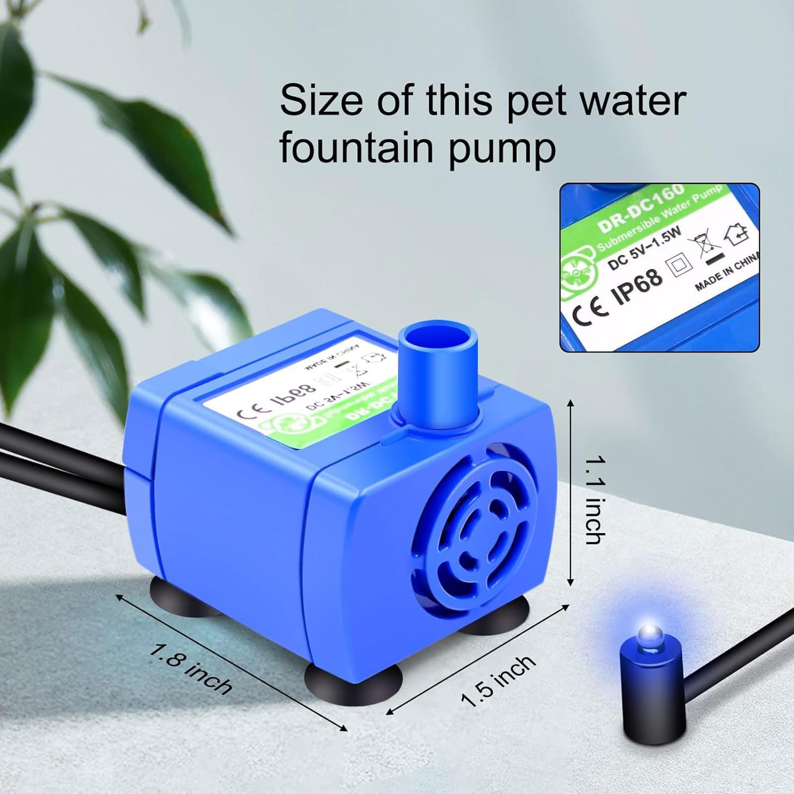 Bomba de agua Bomba de fuente de agua de 1 pieza, bomba de repuesto para fuente para gatos, Compatible con múltiples regalos de fuente para mascotas