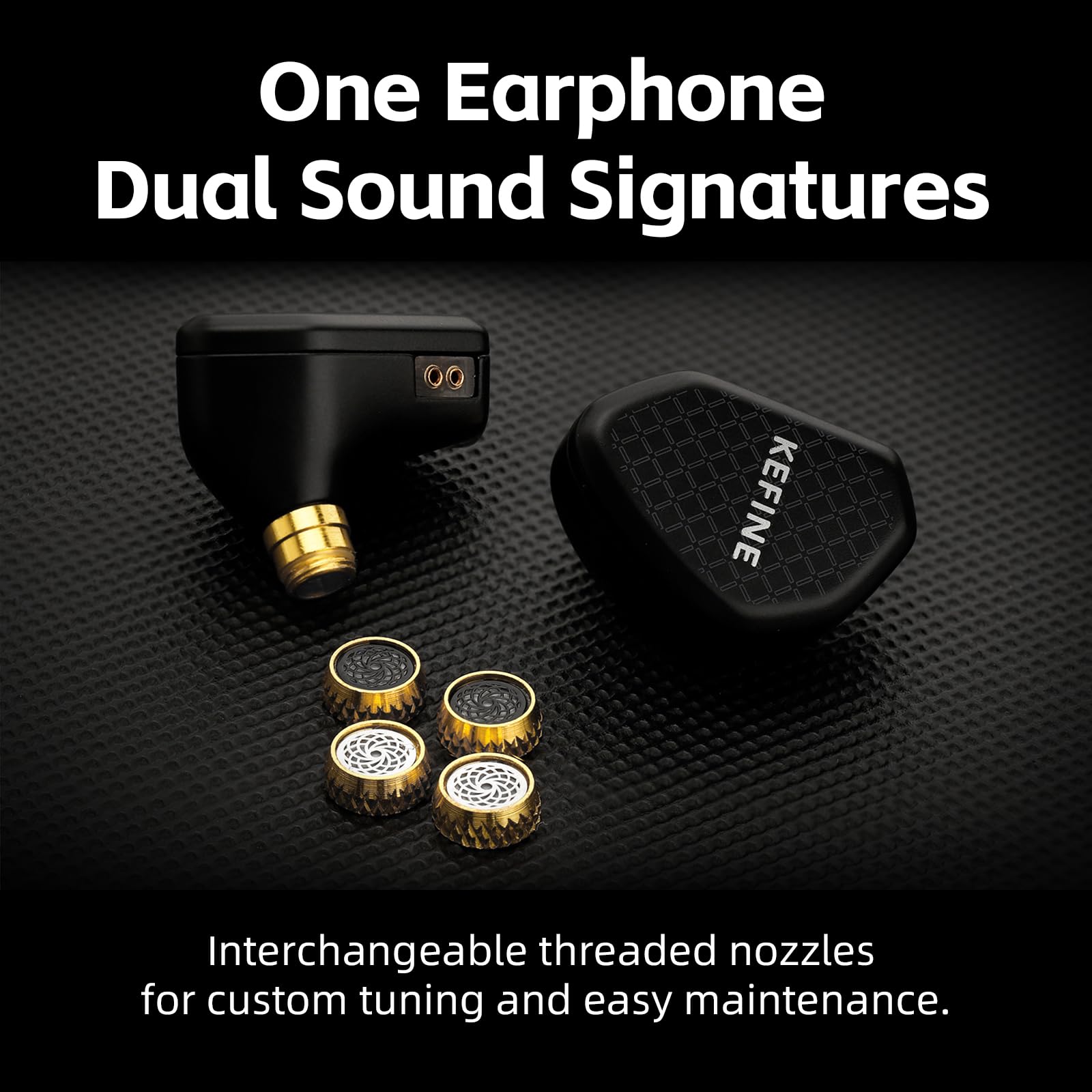 Klean - Auricolari in-ear con diaframma DLC da 10 mm, driver dinamico HiFi, auricolari cablati, auricolari da gioco, ugelli intercambiabili, IEM ibrido, cavo staccabile per musicisti (microfono