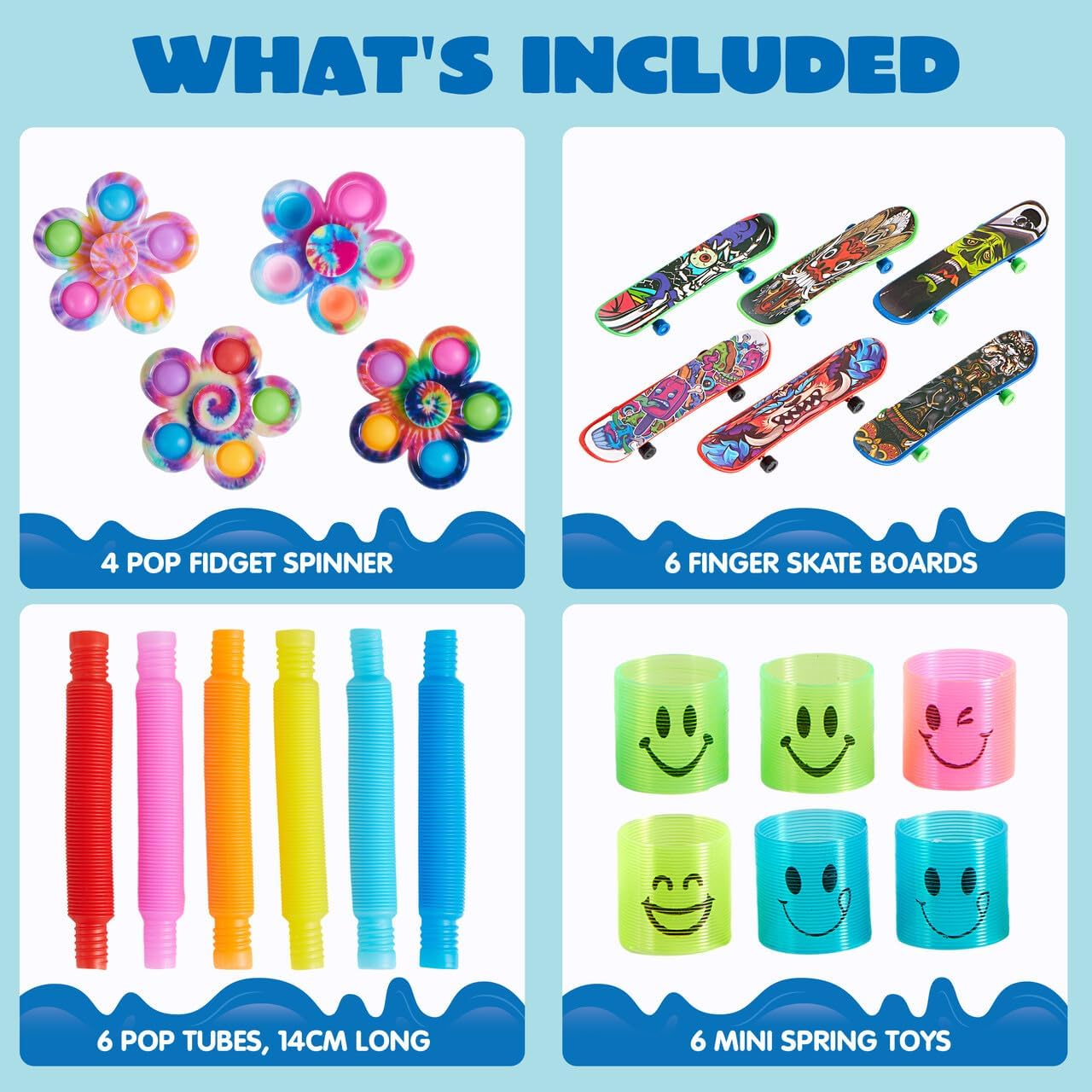 JOYIN 60 Stücke Kindergeburtstag Mitgebsel Set, Popular Fidget, Partyspielzeuge, Goodie Bags Fillers für Kindergeburtstag Gastgeschenke, Give Aways Kindergeburtstag Klassenzimmer Preise