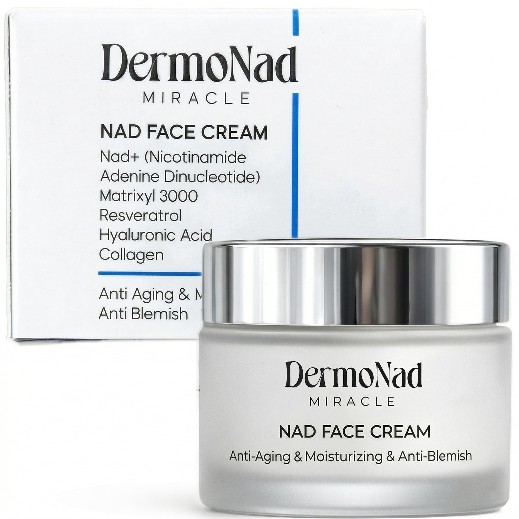 Nad-containing face cream Anti Aging, repairing skin blemishes, Moisturizing Resveratrol,…