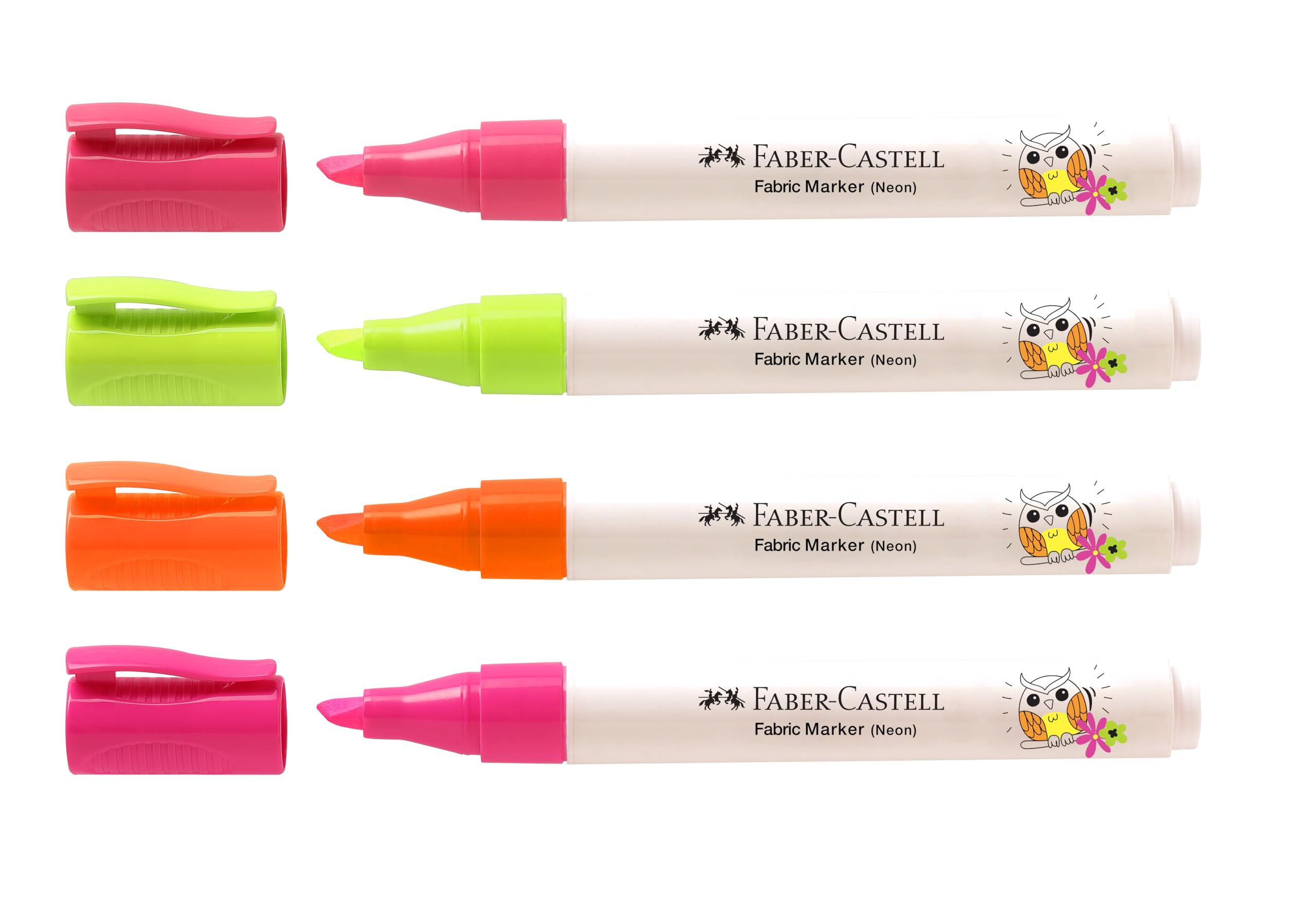 Faber-Castell CREATIVE STUDIO FABRIC MARKER- NEON SET OF 4 1