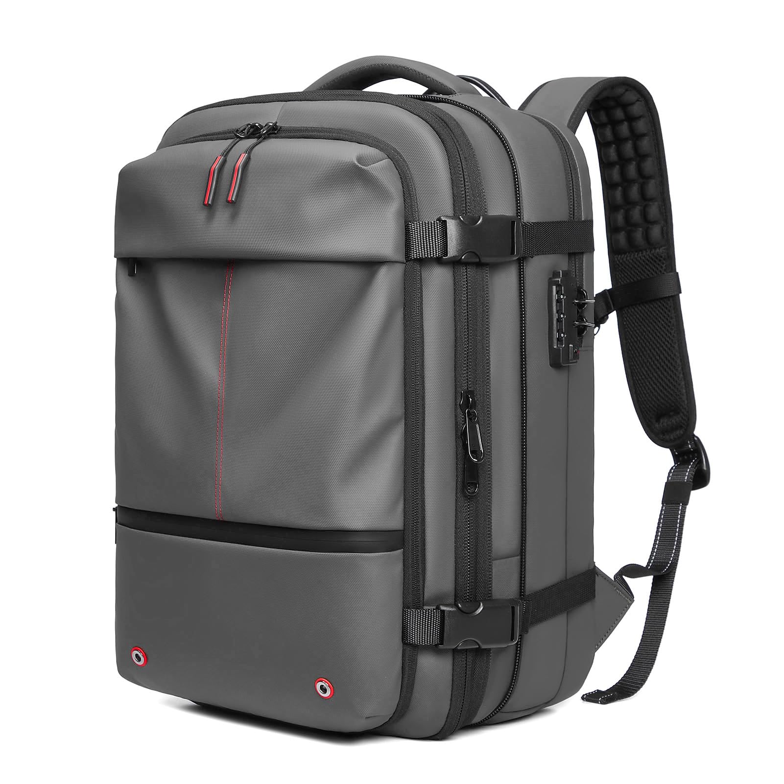 SIXRUN Zaino Espandibile Sottovuoto con Scomparto per Laptop per Affari, Viaggiatori e Fine Settimana (GREY)