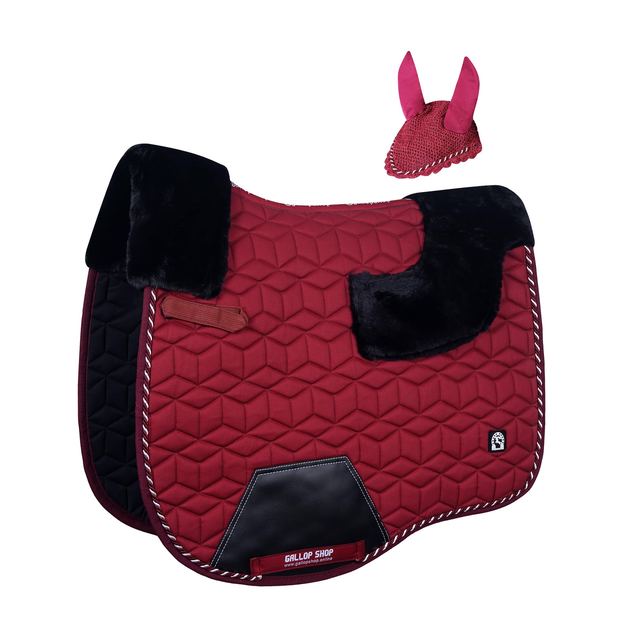 GP Saddle Pad Fur Eldorado / Horse Pad / Horse Saddle Pad (Maroon, Cob/Pony)
