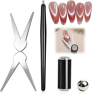 Juego de 5 imanes de uñas de ojo de gato, 2 e...