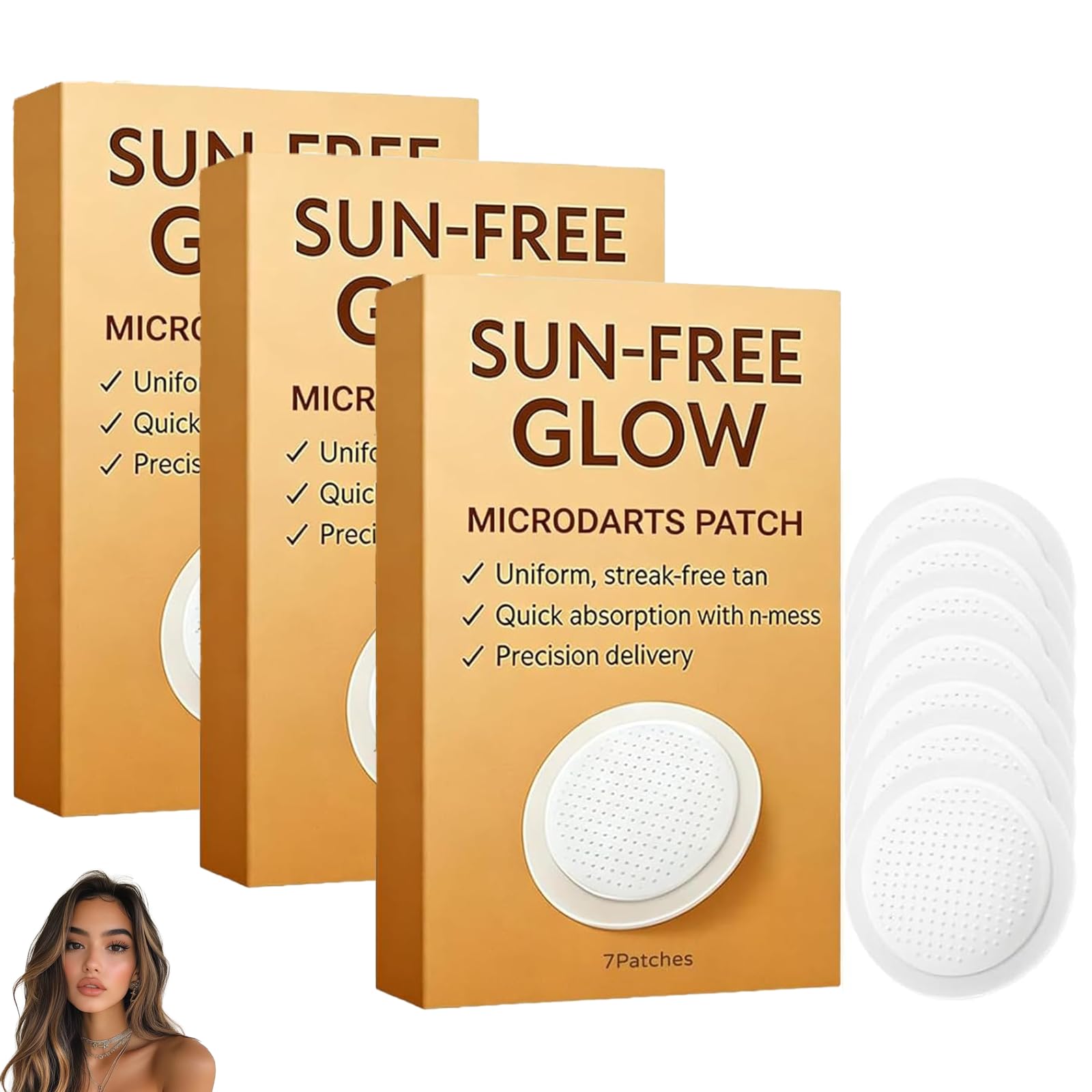 Photo 1 of ***ONLY TWO** PurevLab Sun-Free Glow Patch for Women & Men, Round Micro-Tip Self Tanning Patches for Natural Bronzed Skin, Peel and Place Beauty Tabs for Daily Routine(3 Boxes)