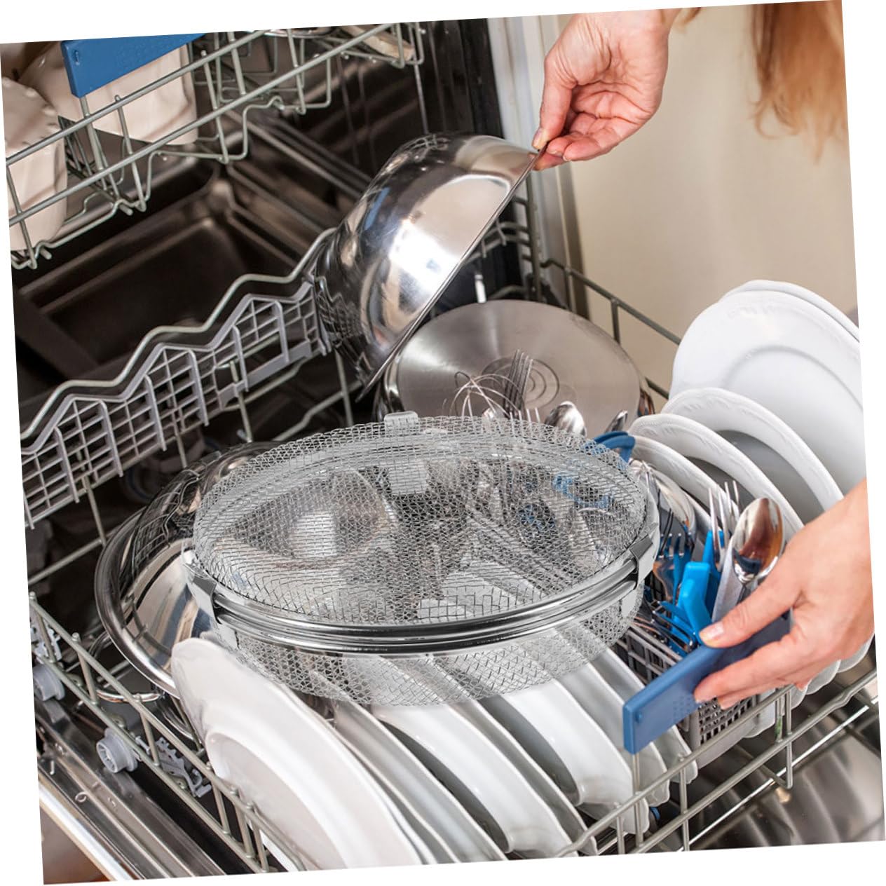 PRETYZOOM Lot De 5 Paniers À Couverts De Rechange Pour Lave-vaisselle Paniers En Maille Métallique Pour Ustensiles De Cuisson Porte- Accessoires Pour Bébé
