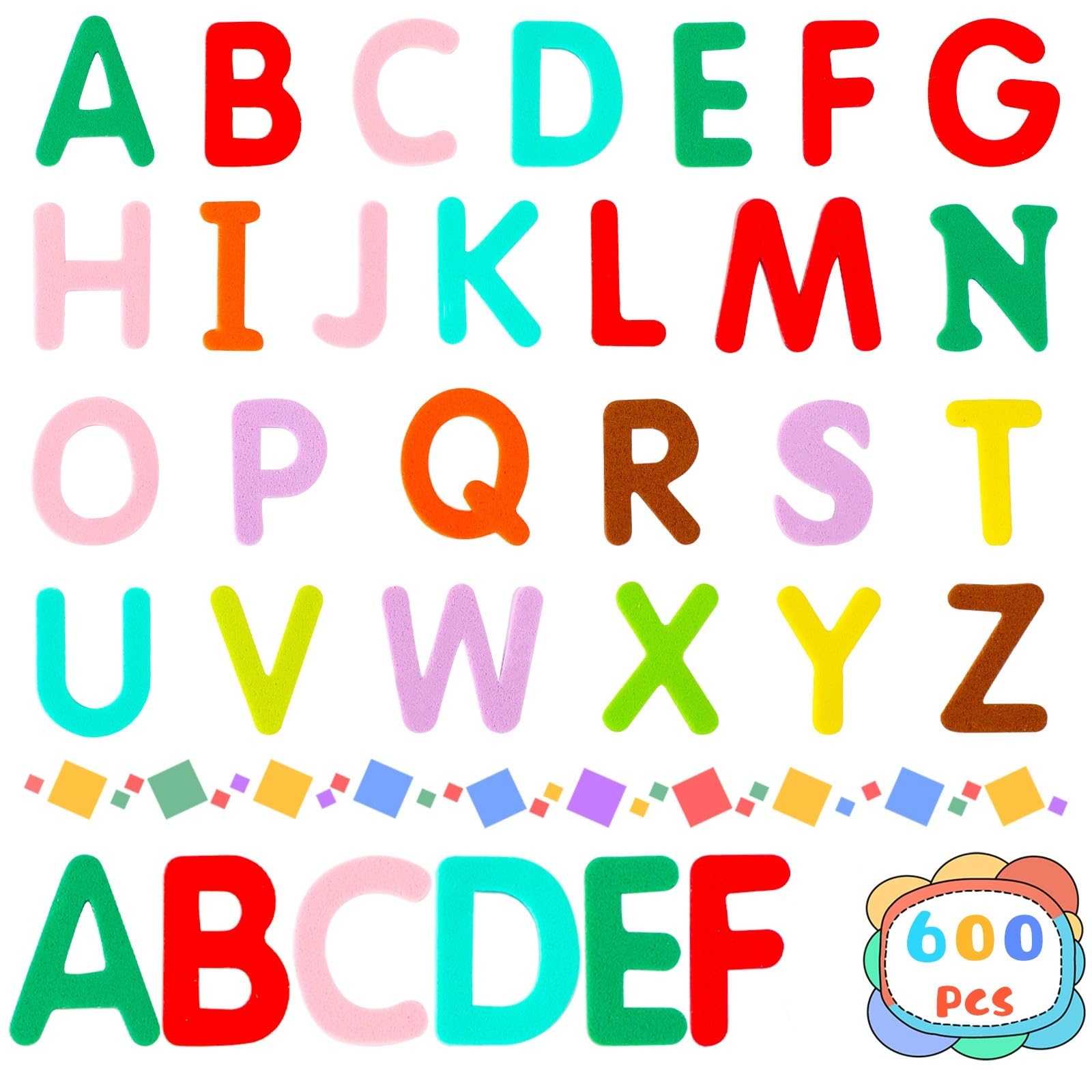 Amazon.com: SEPGLITTER 600Pcs Foam Letters Stickers Self Adhesive