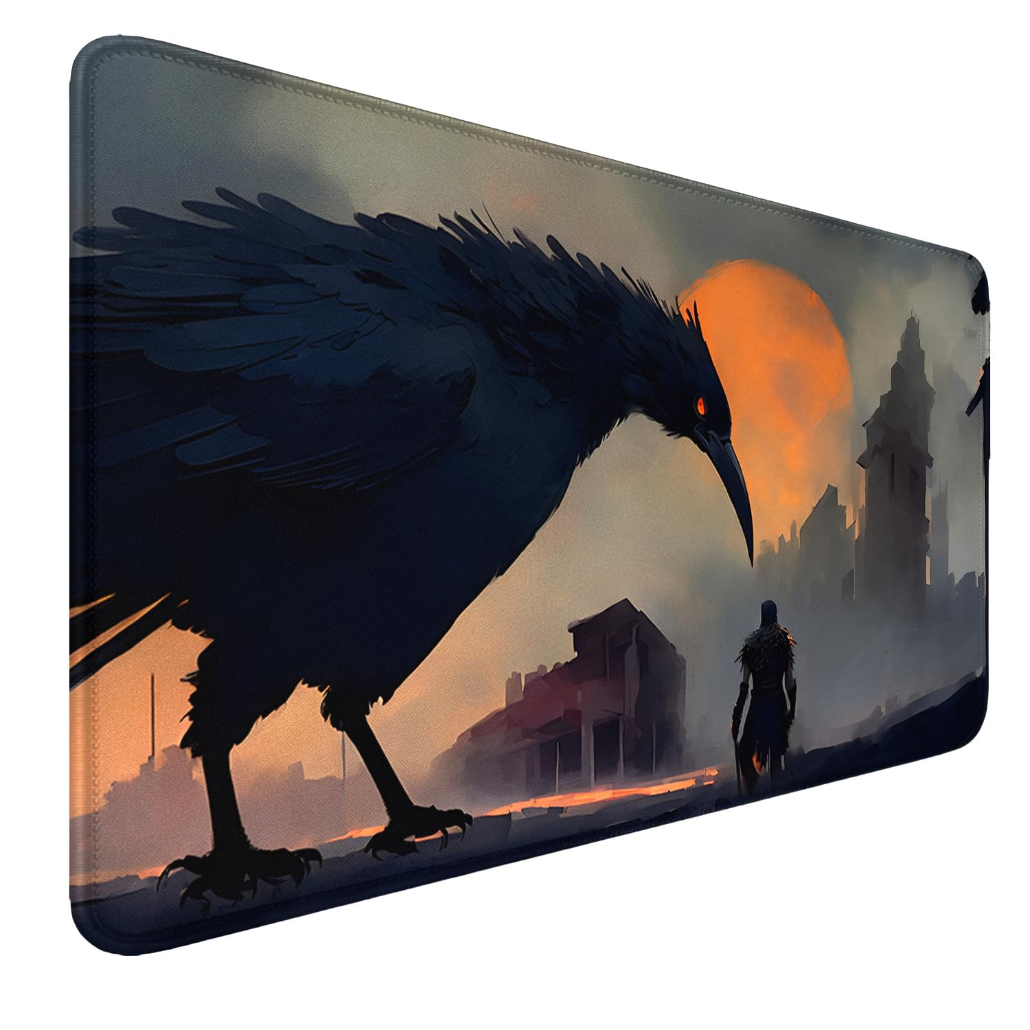 MTG MAT, 24" x 14" MTG Playmats Stitched Edges for MTG TCG Trading Card Smooth Rubber Surface Anti-Slip Mouse Pad with Storage Bag Thickened 3mm