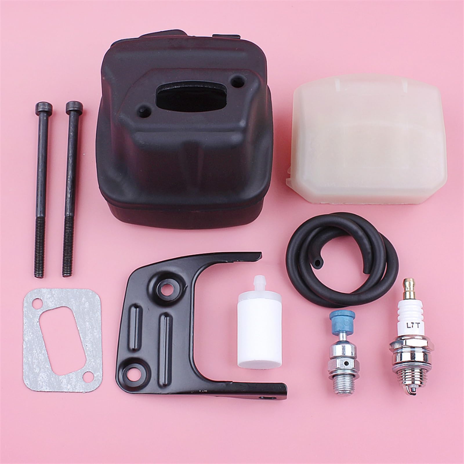 Junta de soporte perno del silenciador escape, for Husqvarna, 340 345 350 353 346XP línea filtro combustible aire bujía pieza repuesto motosierra Kit de silenciador para motosierra