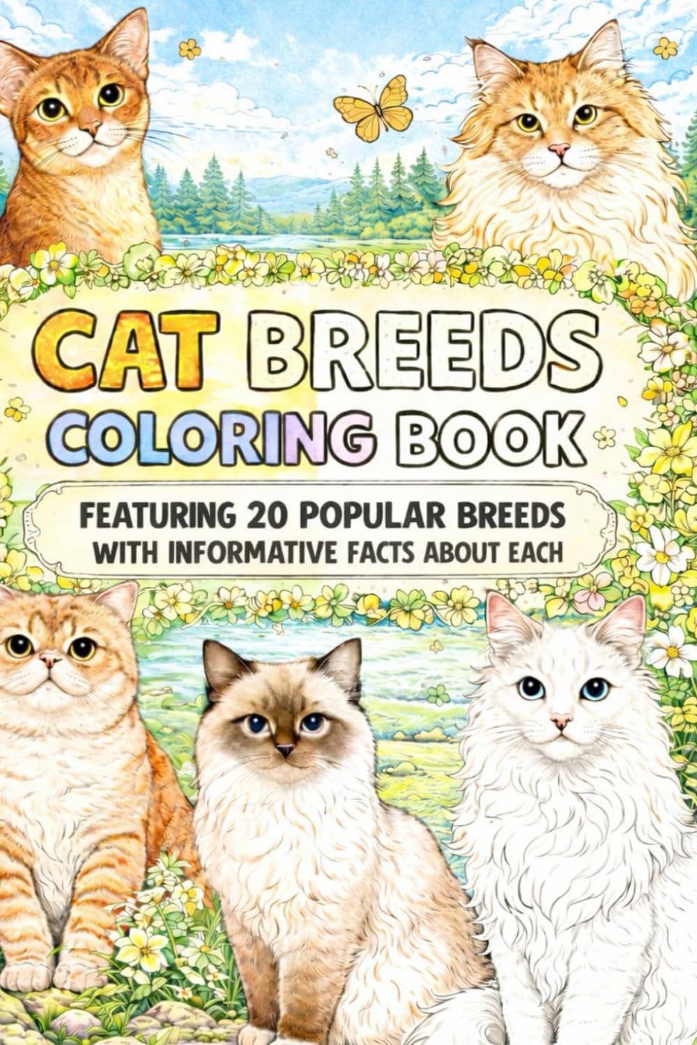 Cat Breed Coloring Book