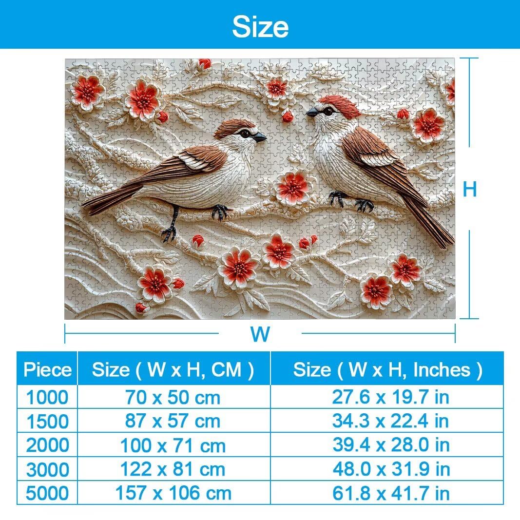 Puzzle Uccello, Puzzle 1000 Pezzi per Adulti, Regalo Donna/Uomo -3009