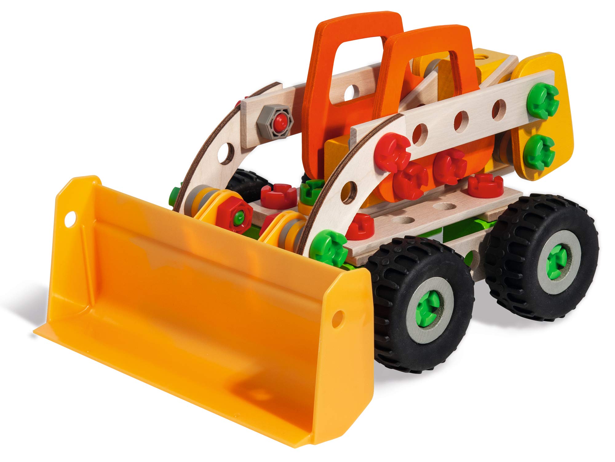 Eichhorn - Pale gommate Constructor – Versatile Giocattolo in Legno, 140 componenti, 6 Diverse Costruzioni, per Bambini dai 6 Anni in su, 100% Legno FSC