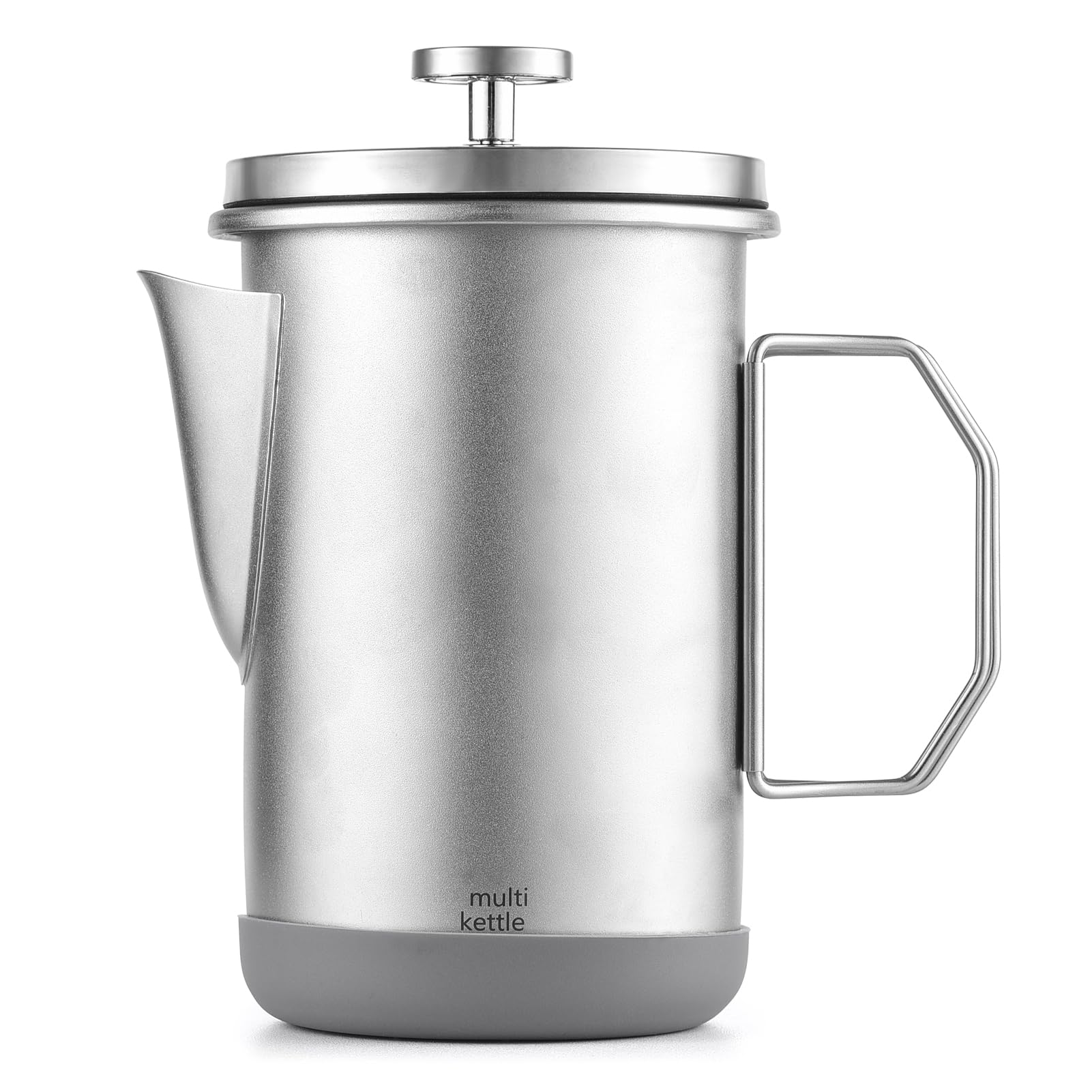 Cafetera de prensa francesa de 1 litro, prensa francesa con mango plegable, acero inoxidable, cafetera de prensa francesa