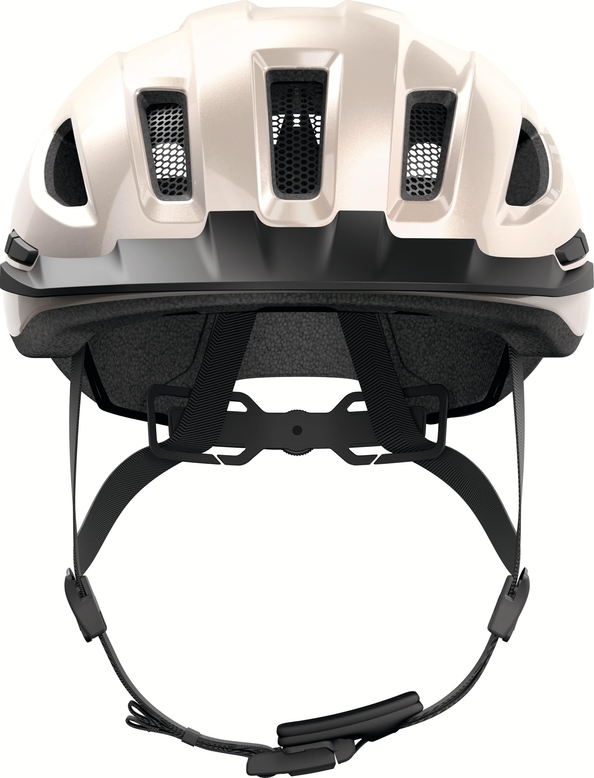 ABUS Casque de vélo Urban-I 4.0 - Casque de vélo avec feu arrière Rechargeable, 2 Modes d'éclairage, visière, Ouverture pour Tresses et Fermeture magnétique - pour Adolescents, Femmes et Hommes