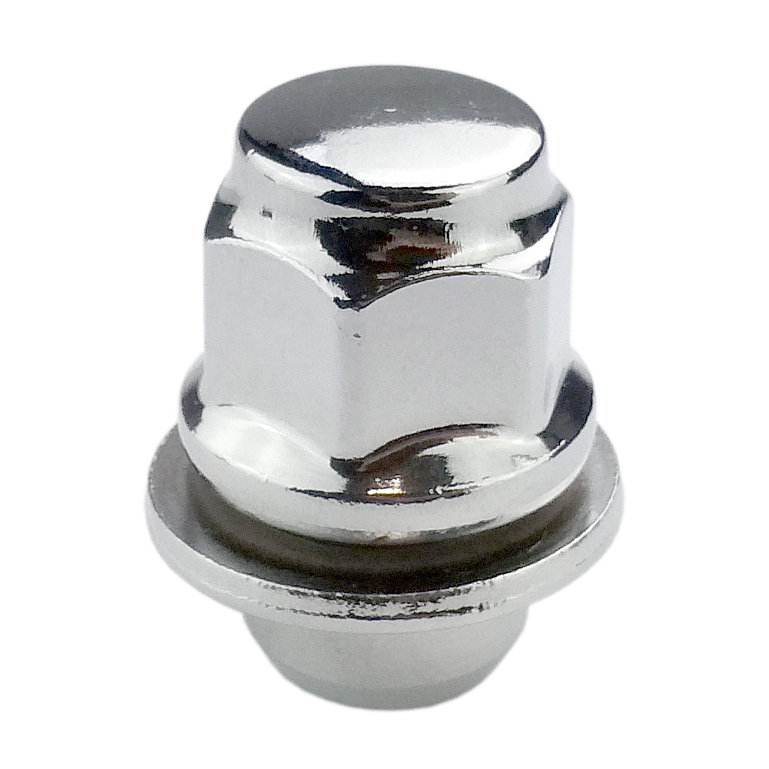 Dado per ruota M12x1,25 chiuso cromato con supporto piatto mobile 21mm Nissan