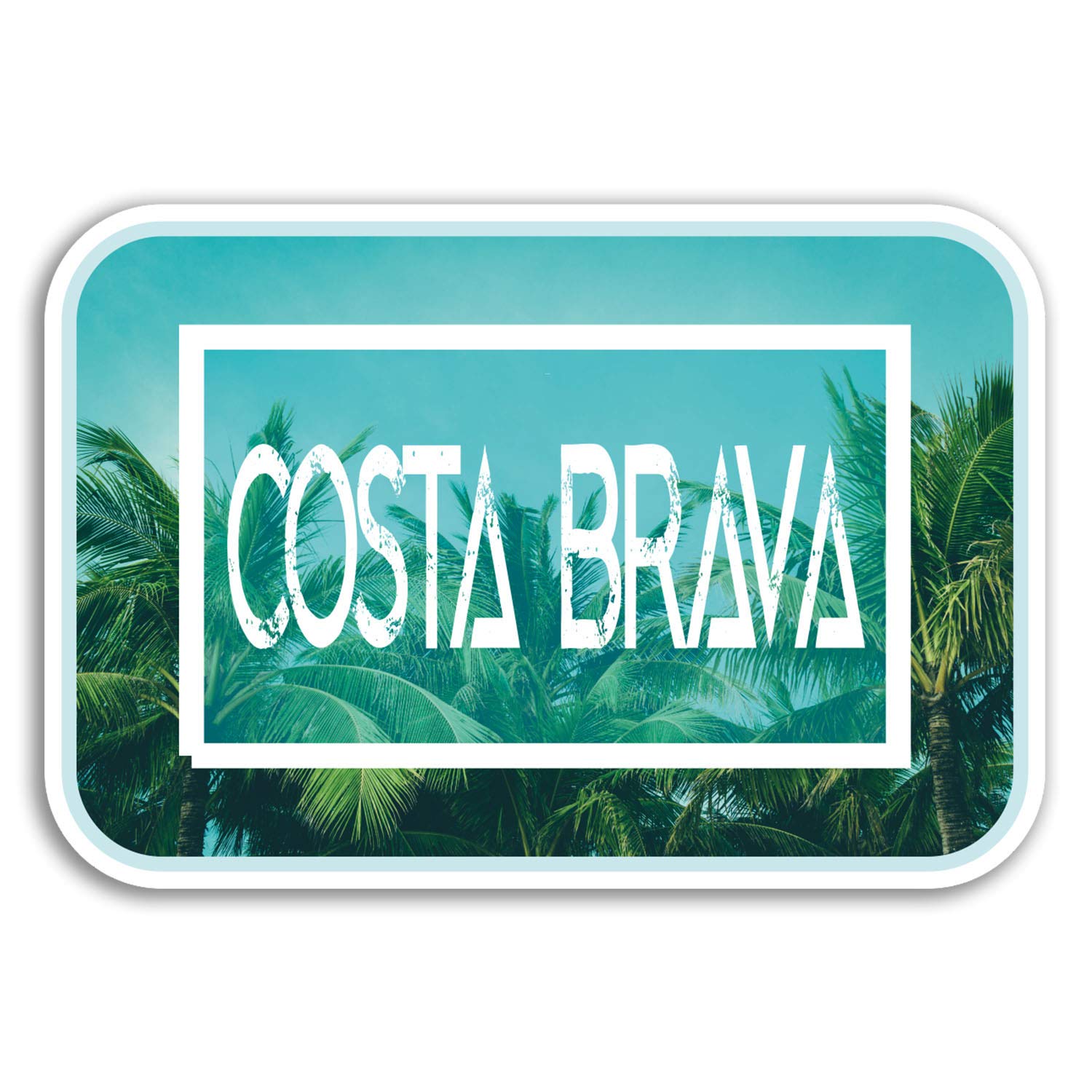 2 x 10cm Costa Brava Spain Vinyl Stickers - Travel Sticker Luggage #18827 (10cm Wide)