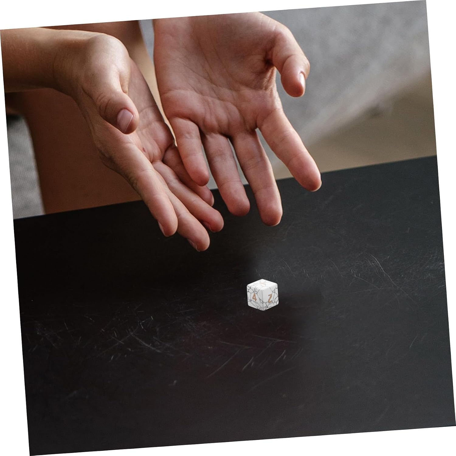 Generic Simulation White Turquoise Dice Prop for Game Playing Lightweight Small Cube Dice for Party Fun and Board Games Wear-Resistant