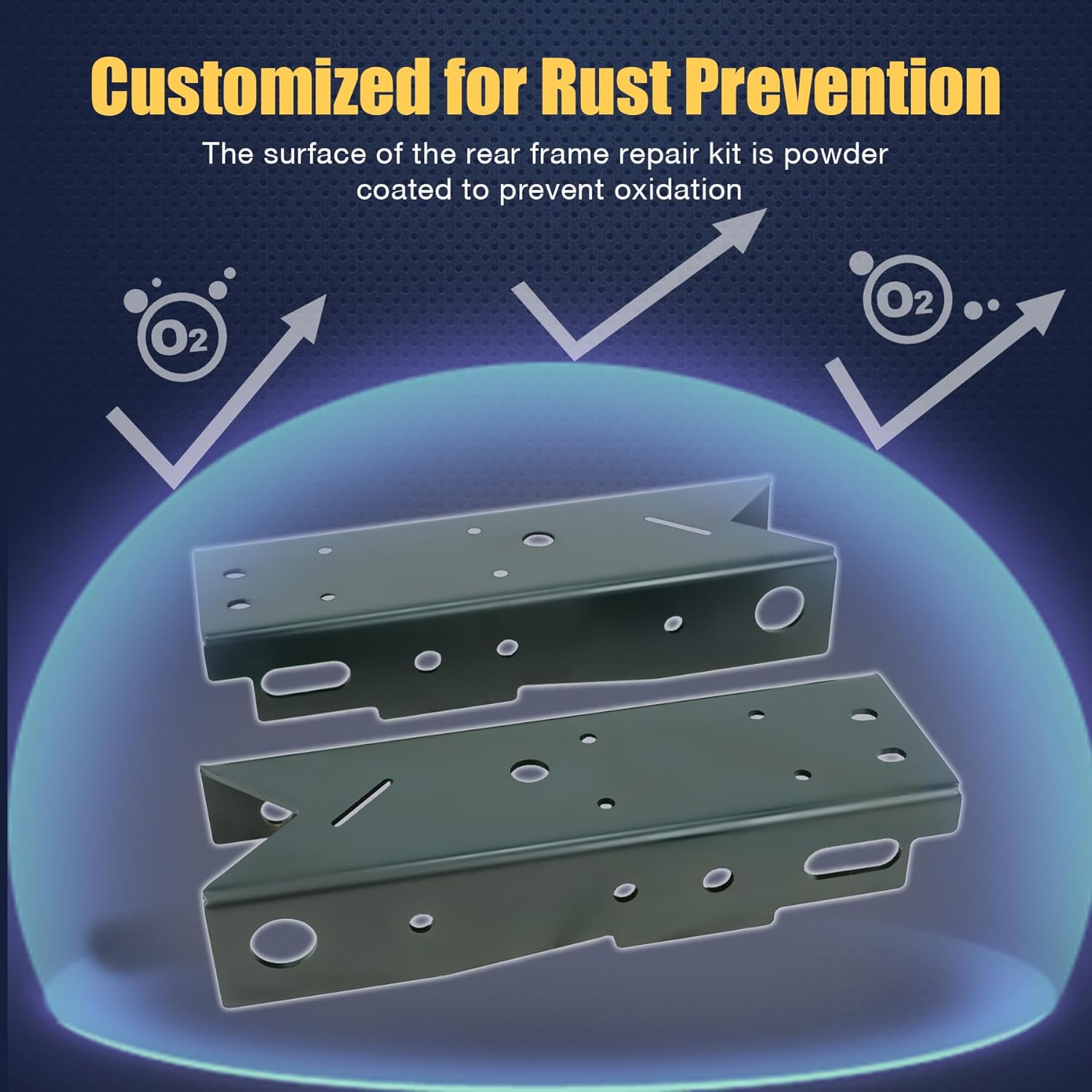 Mountainpeak Rear Frame Rust Repair Kit Fit for 1999-2006 Chevy Silverado and GMC Sierra 1500 Short Bed Rear Frame Repair