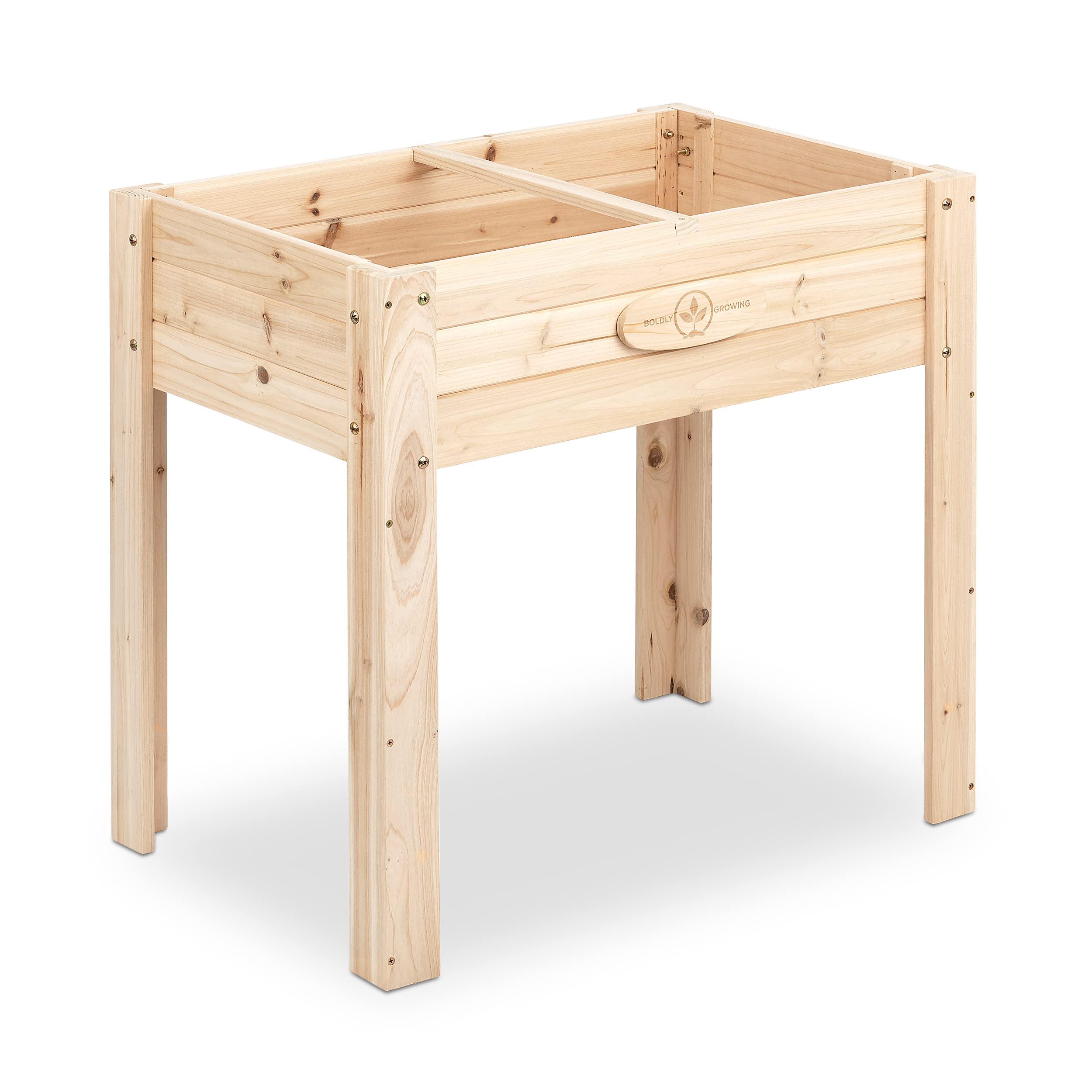 Boldly Growing Cedar Raised Planter Box with Legs – Elevated Wood Raised Garden Bed Kit – Grow Herbs and Vegetables Outdoors – Naturally Rot-Resistant - Unmatched Strength Lasts Years (31x20)