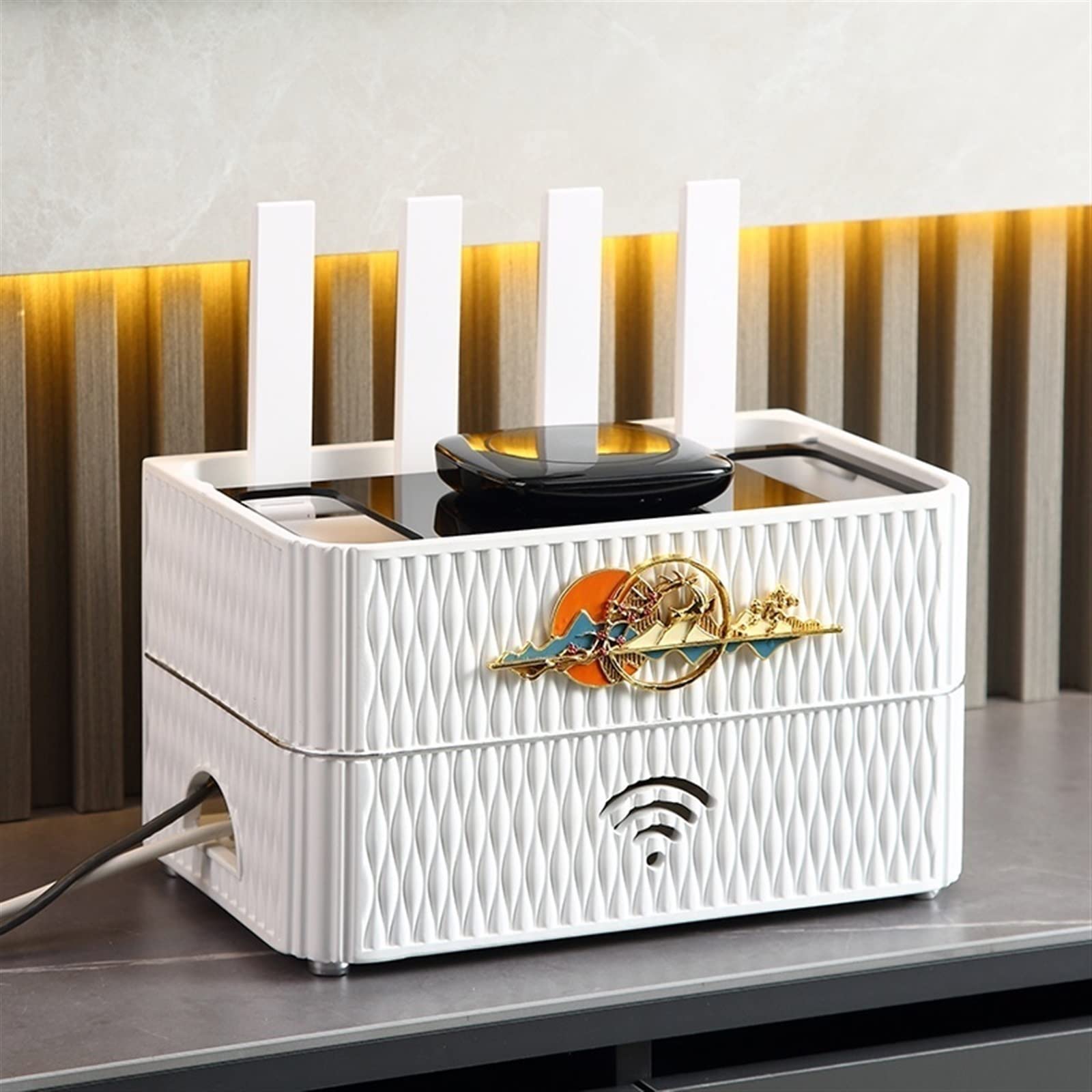 ordenador de cables, Caja moderna de la gestión del alambre almacenamiento y acabamiento fila enchufe gabinete sala estar TV hotel