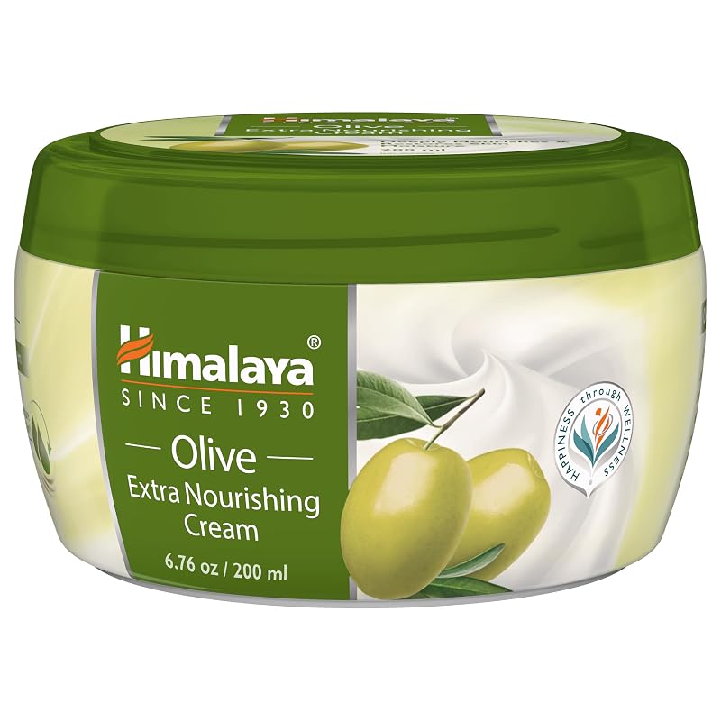 Creme corporal Himalaya Olive com óleos de oliva e amêndoas, vitamina E e farelo de arroz, 200 mL