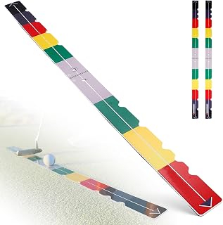 2PCS Golf Putting Aid Stroke Meter 2.0, Improve Stroke Length, Speed & Distance Control, Professional Alignment Aid for Indoor & Outdoor Practice