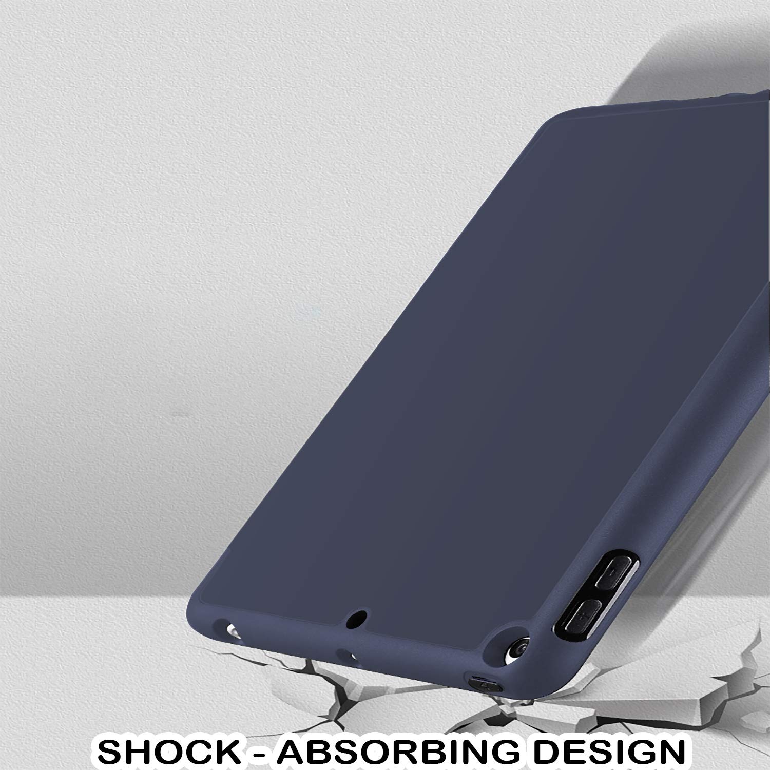 DuraSafe Cases DSTriDenPenHol Étui fin en denium avec porte-crayons iPad PRO 11" (2018) Cuir synthétique bleu marine.