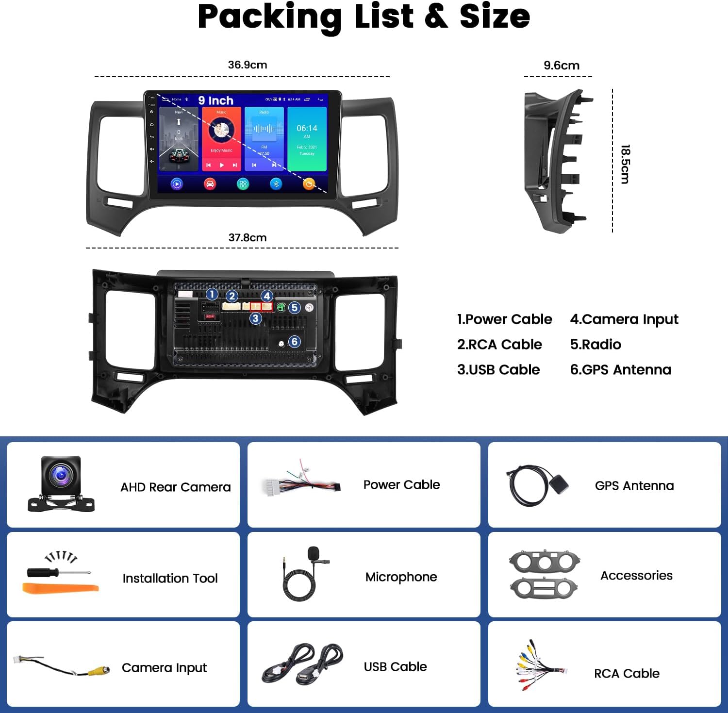 4Core+64G Latest Android 15 Car Stereo for Kia Optima Kia Magentis 2008 2009 2010 Wireless Apple Carplay Android Auto, 9 inch Touch Screen Radio 26UI GPS WiFi FM RDS Bluetooth+AHD Backup Camera