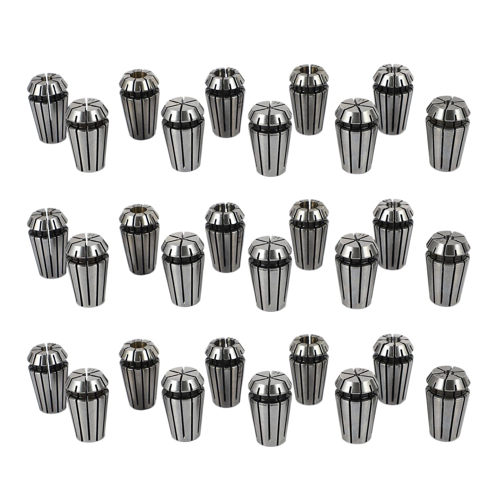 Jnchdghwa Silver 30Pcs/Set Ultra Er16 1-10Mm Spring Collet Set For Cnc Milling Lathe Tool Engraving Machine