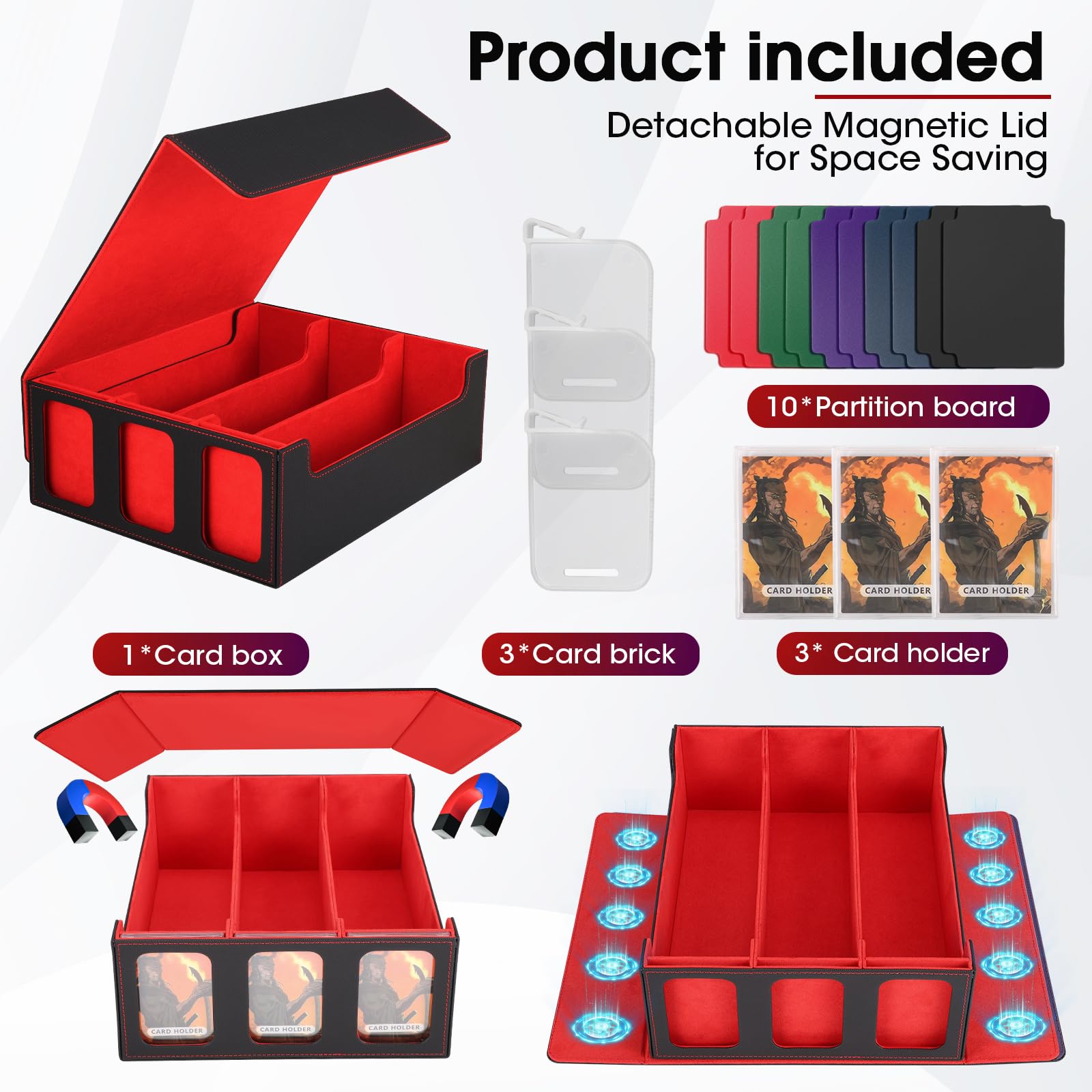 Card Storage Box For Trading Cards, 2100 Deck Box Jordan
